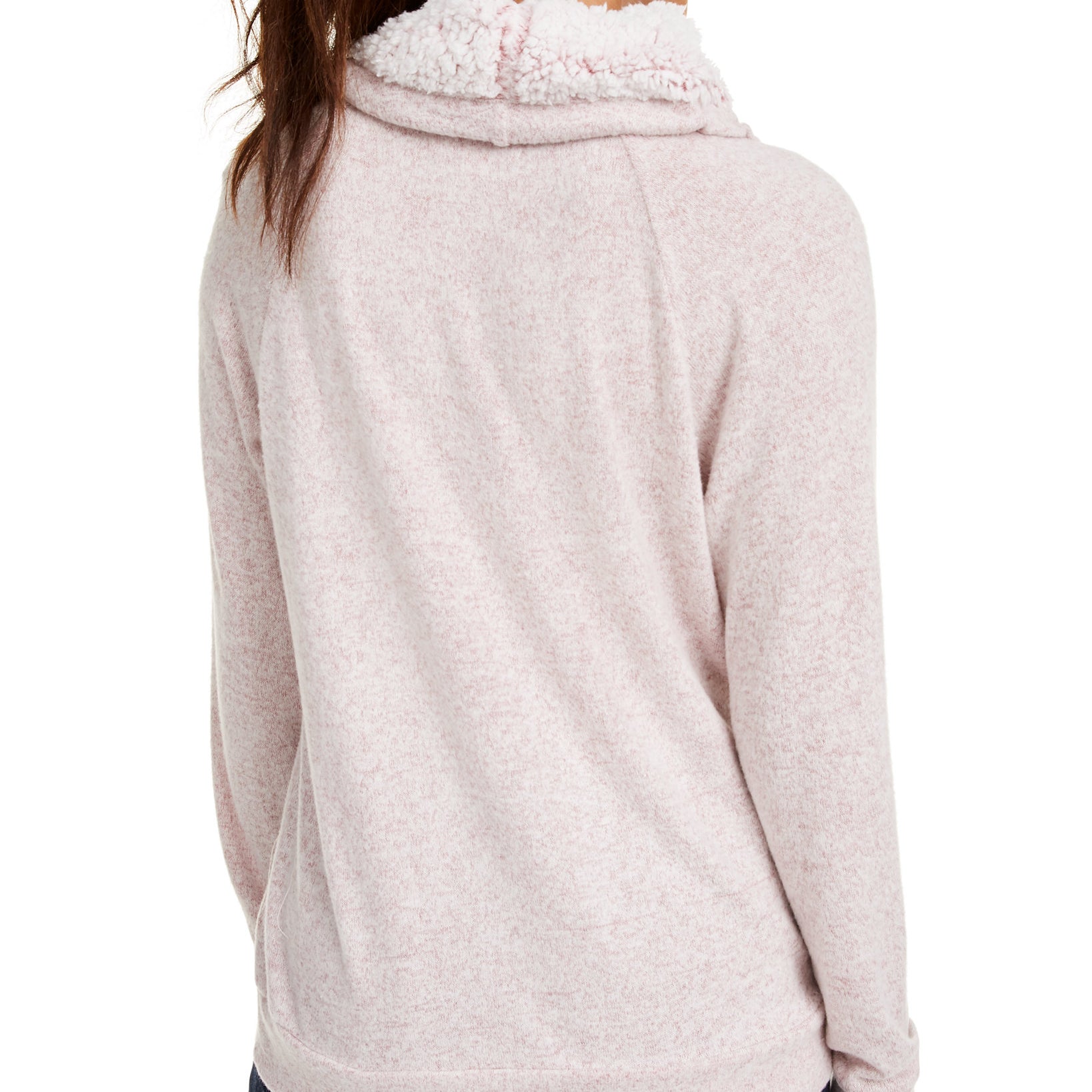 Ultra Flirt Women Sherpa Lined Funnel Neck Sweatshirt