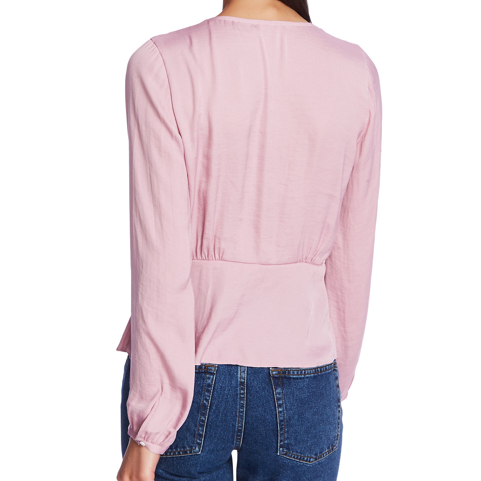 1.STATE Women Surplice Peplum Top
