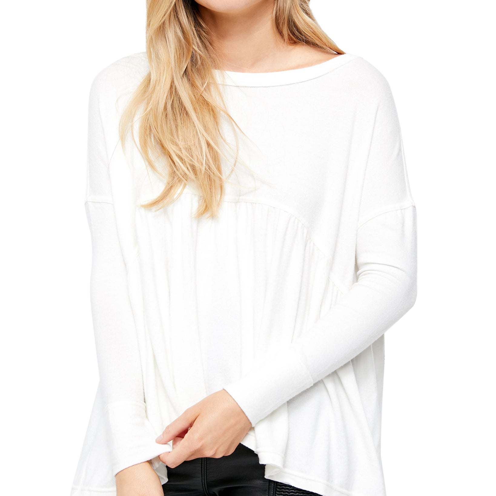 Free People Women Forever Your Girl Drape Tee White