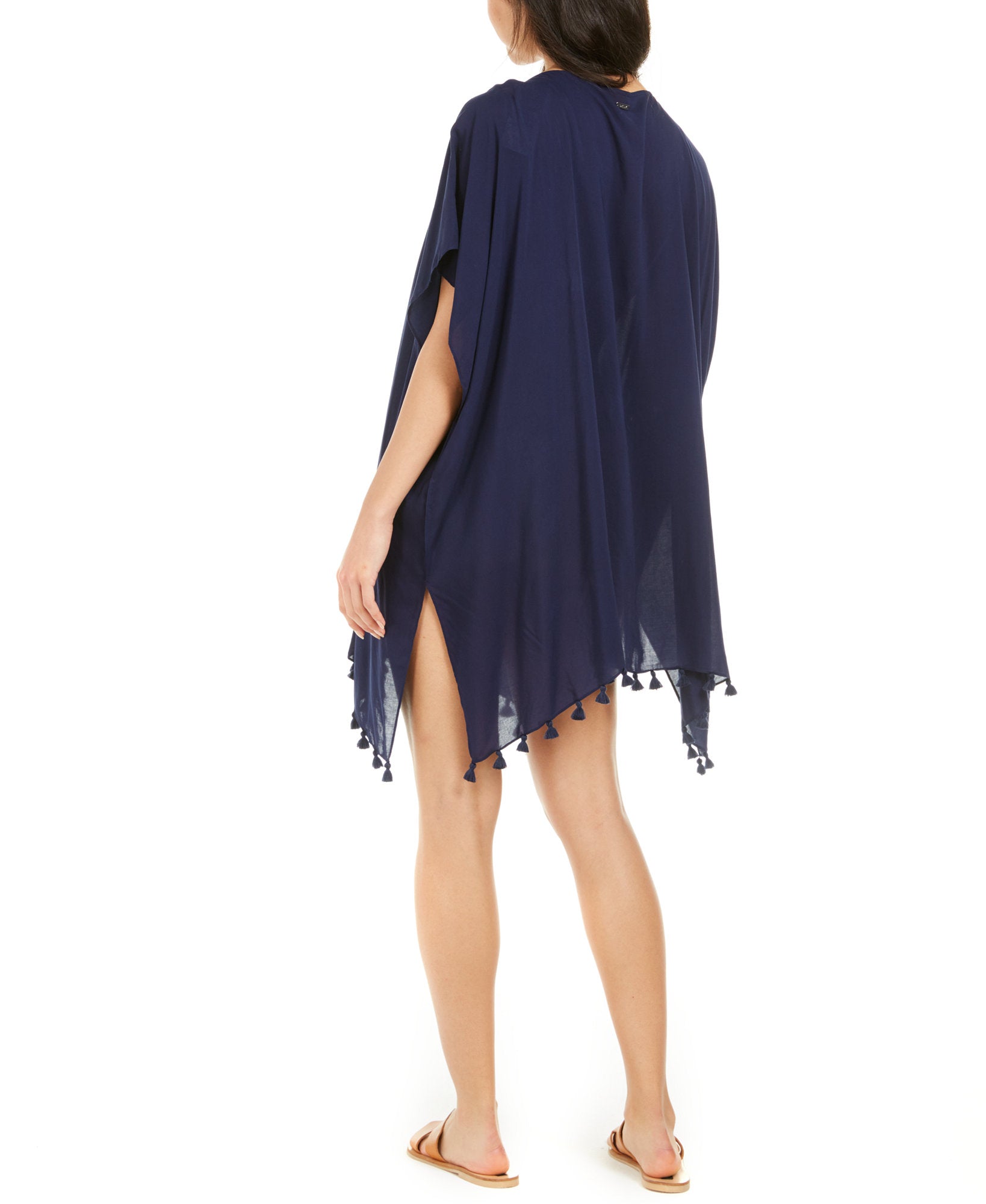 DKNY Women Pom Pom Caftan Swim Cover Up