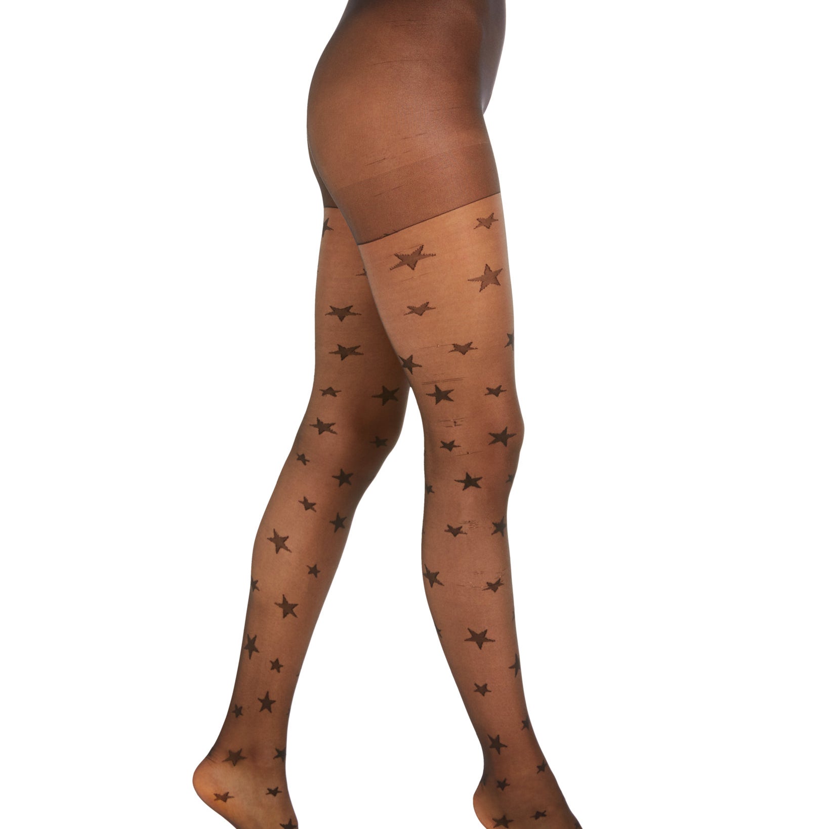 INC International Concepts Women Sheer Star Tights Black Stars