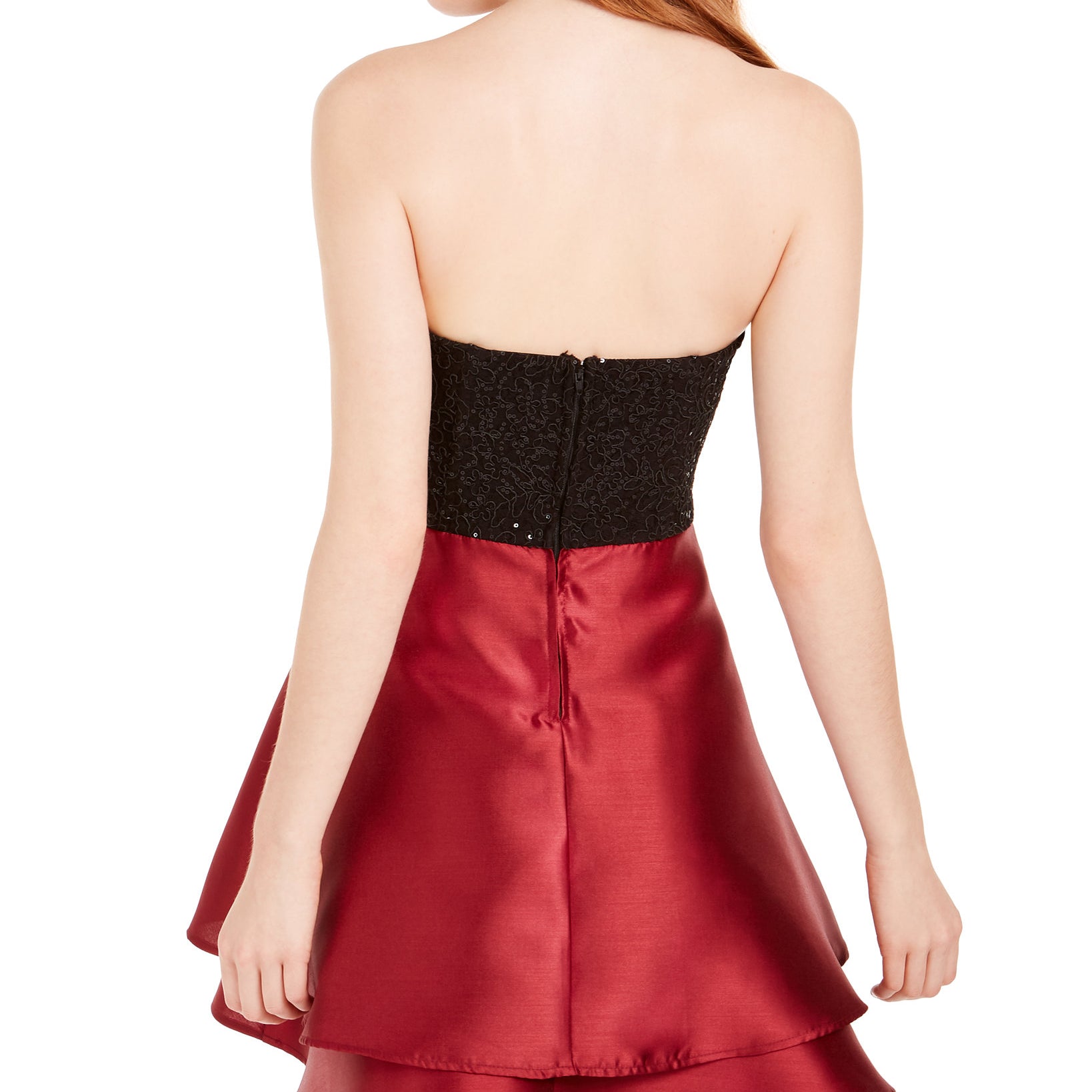 Speechless Women Sequined Lace & Satin Fit Flare Dress