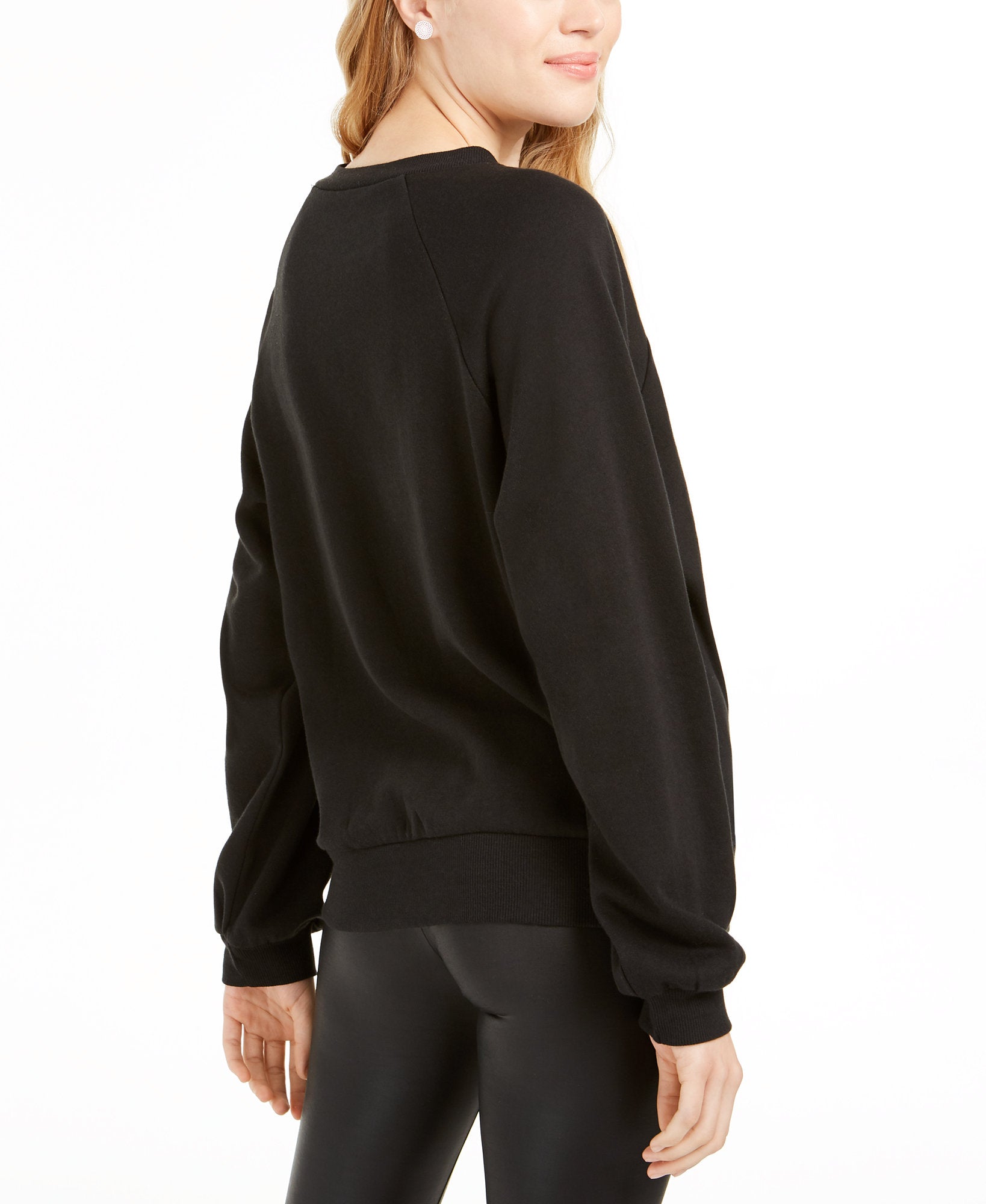 Rebellious One Women Metallic Blessed Graphic Sweatshirt