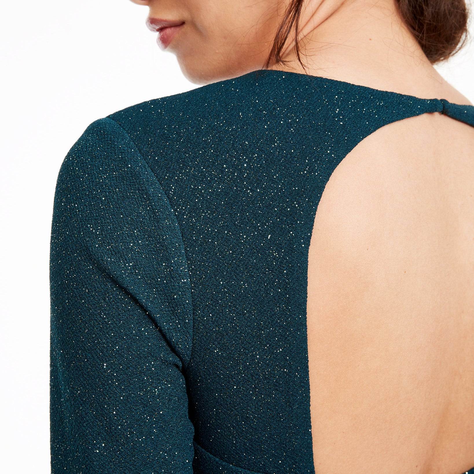 City Studios Women Open Back Glitter Dress