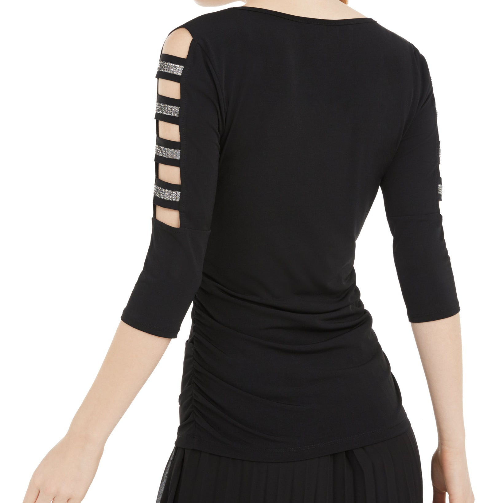 BCX Juniors Rhinestone Embellished Ladder Trim Top