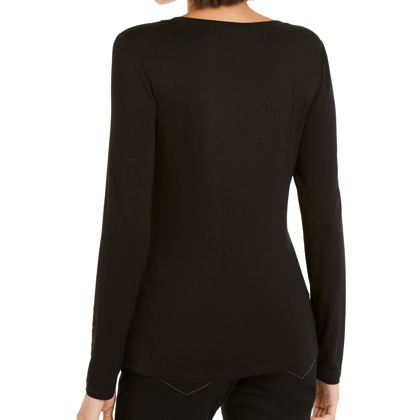 INC International Concepts Women Sequined Be Merry Top