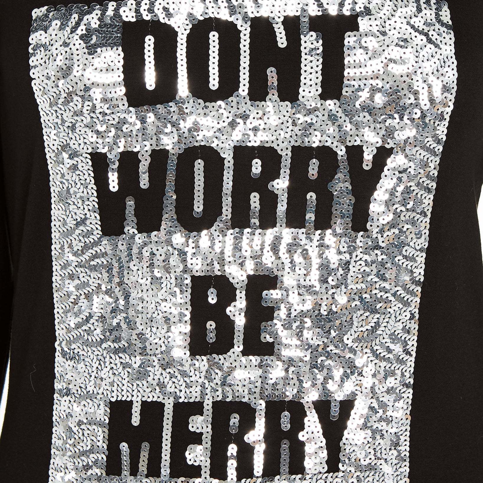 INC International Concepts Women Sequined Be Merry Top