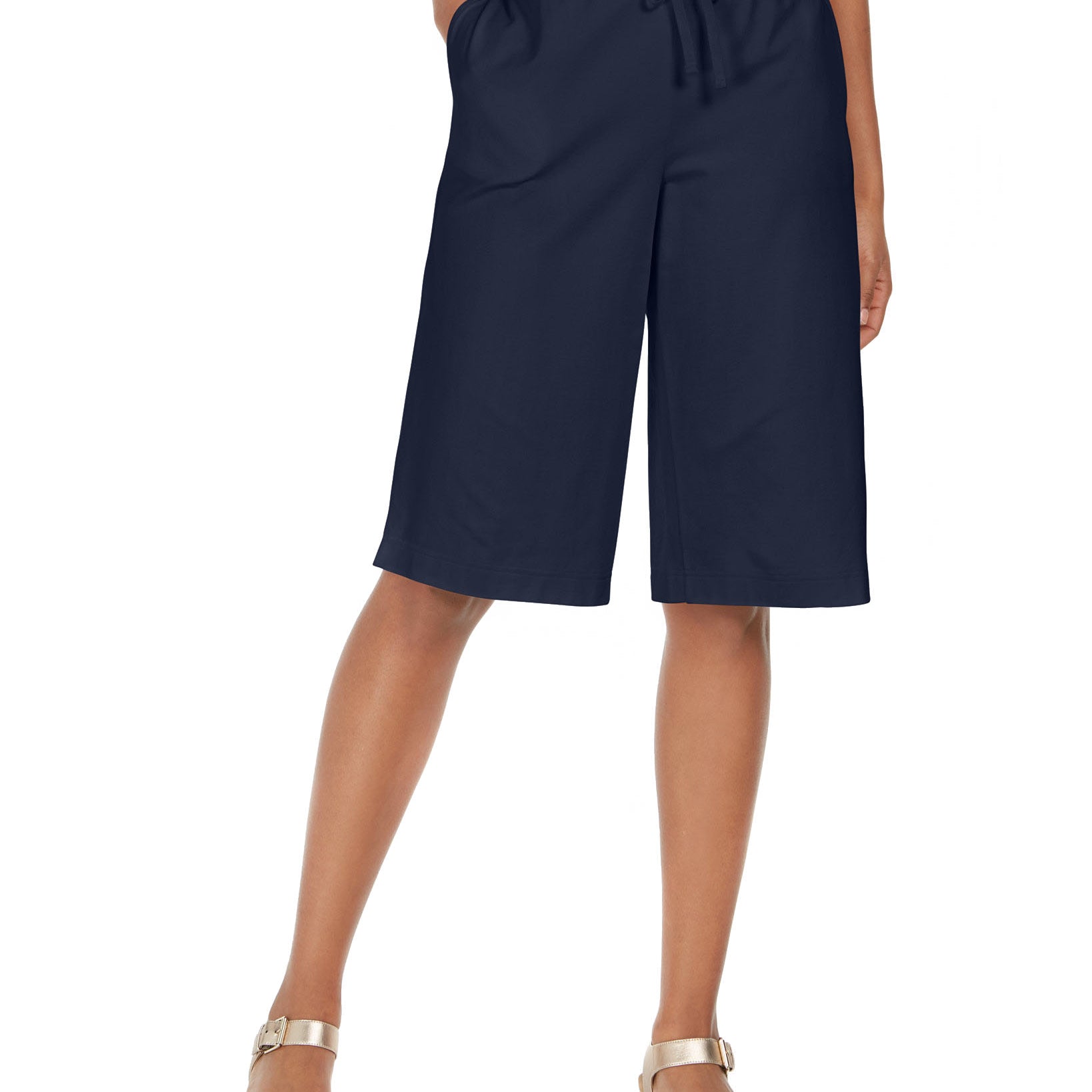 Karen Scott Women Knit Skimmer Shorts Intrepid Blue