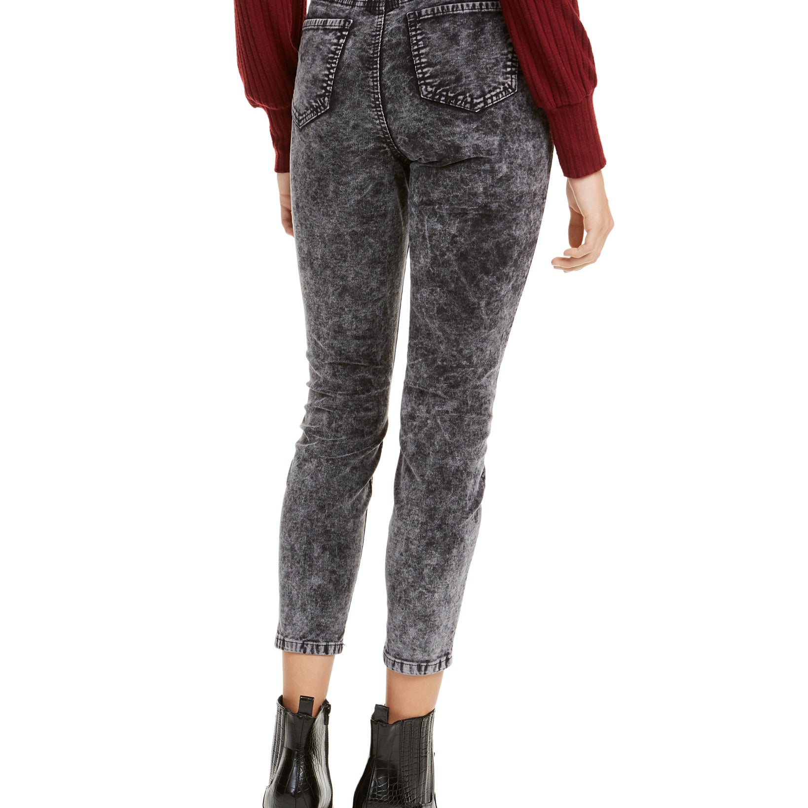 Vanilla Star Women Acid Wash Corduroy Skinny Pants