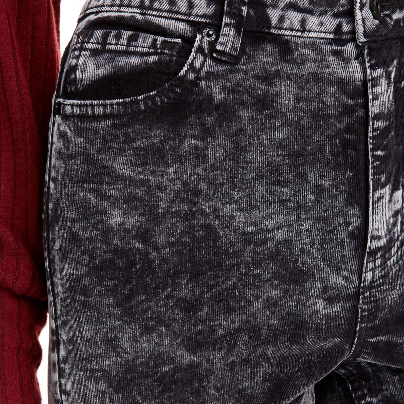 Vanilla Star Women Acid Wash Corduroy Skinny Pants