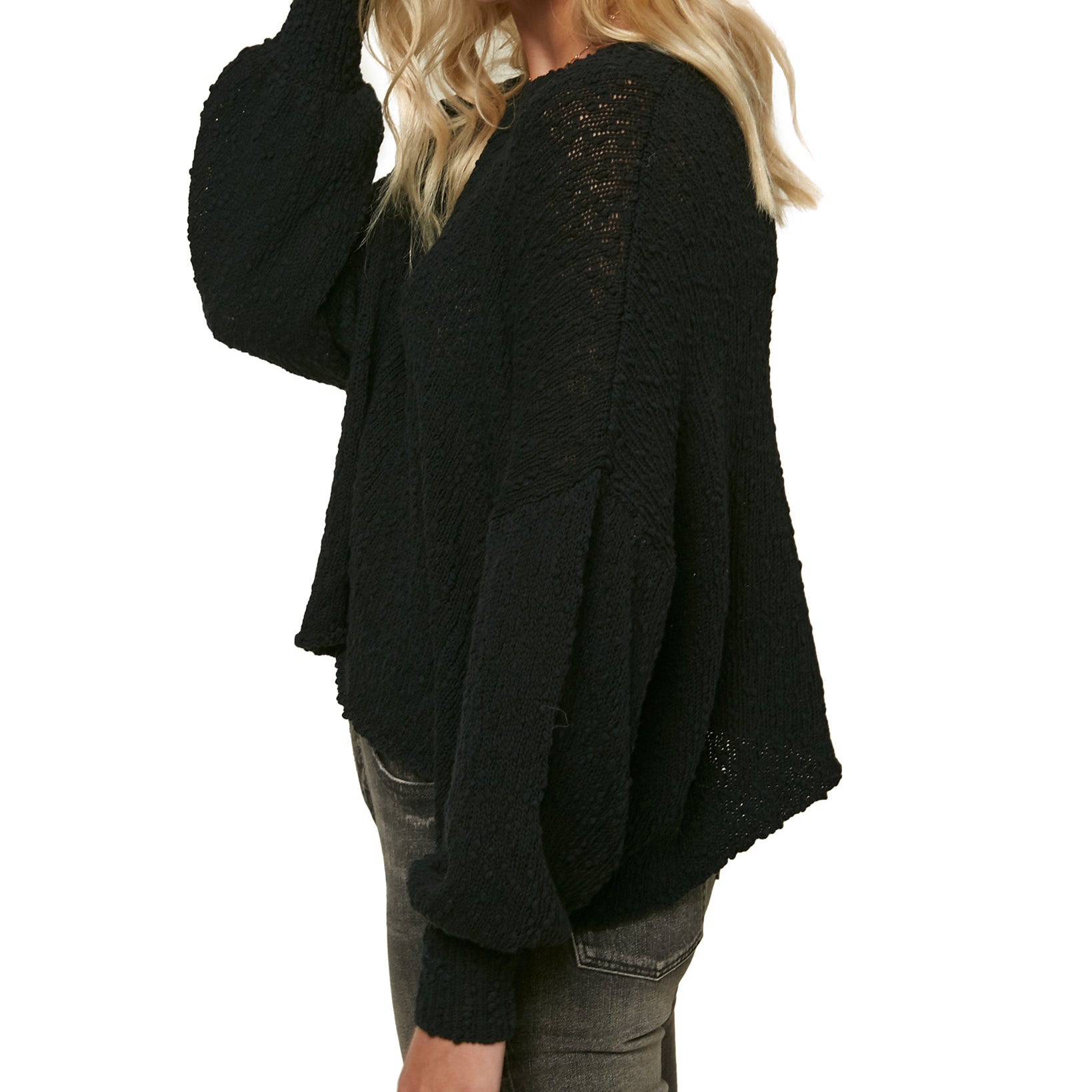 ONeill Women Seaport Cotton Balloon Sleeve Sweater