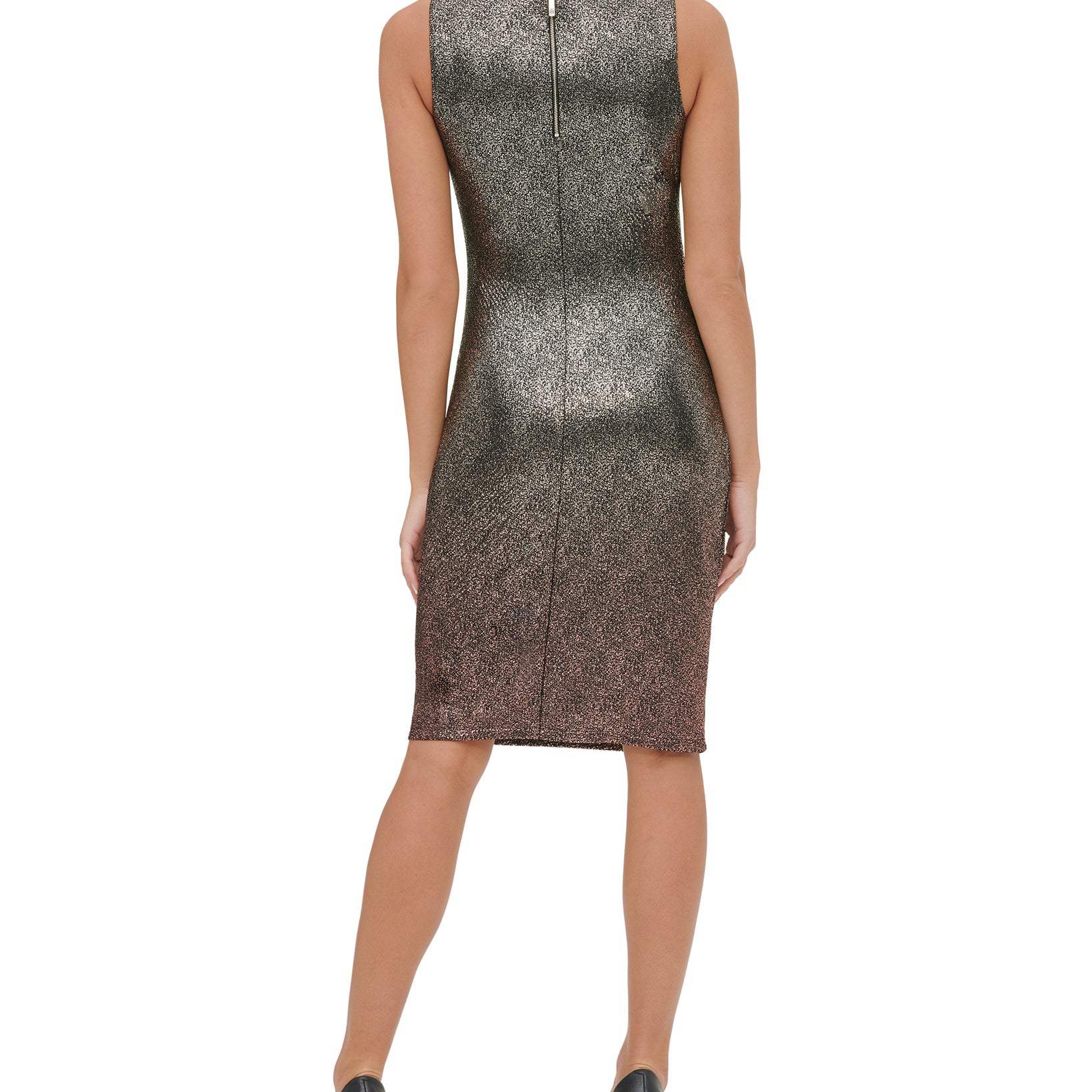 Tommy Hilfiger Women Ruched Metallic Sheath Dress