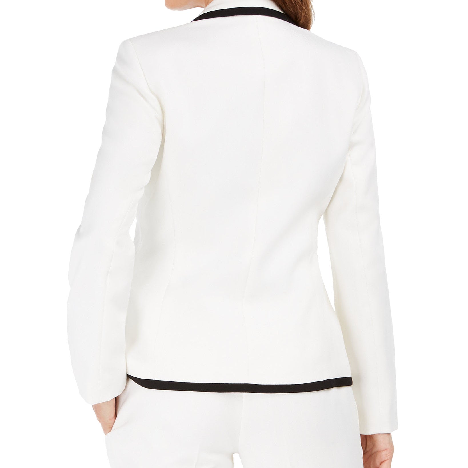 Kasper Women Petite Contrast Piped Blazer