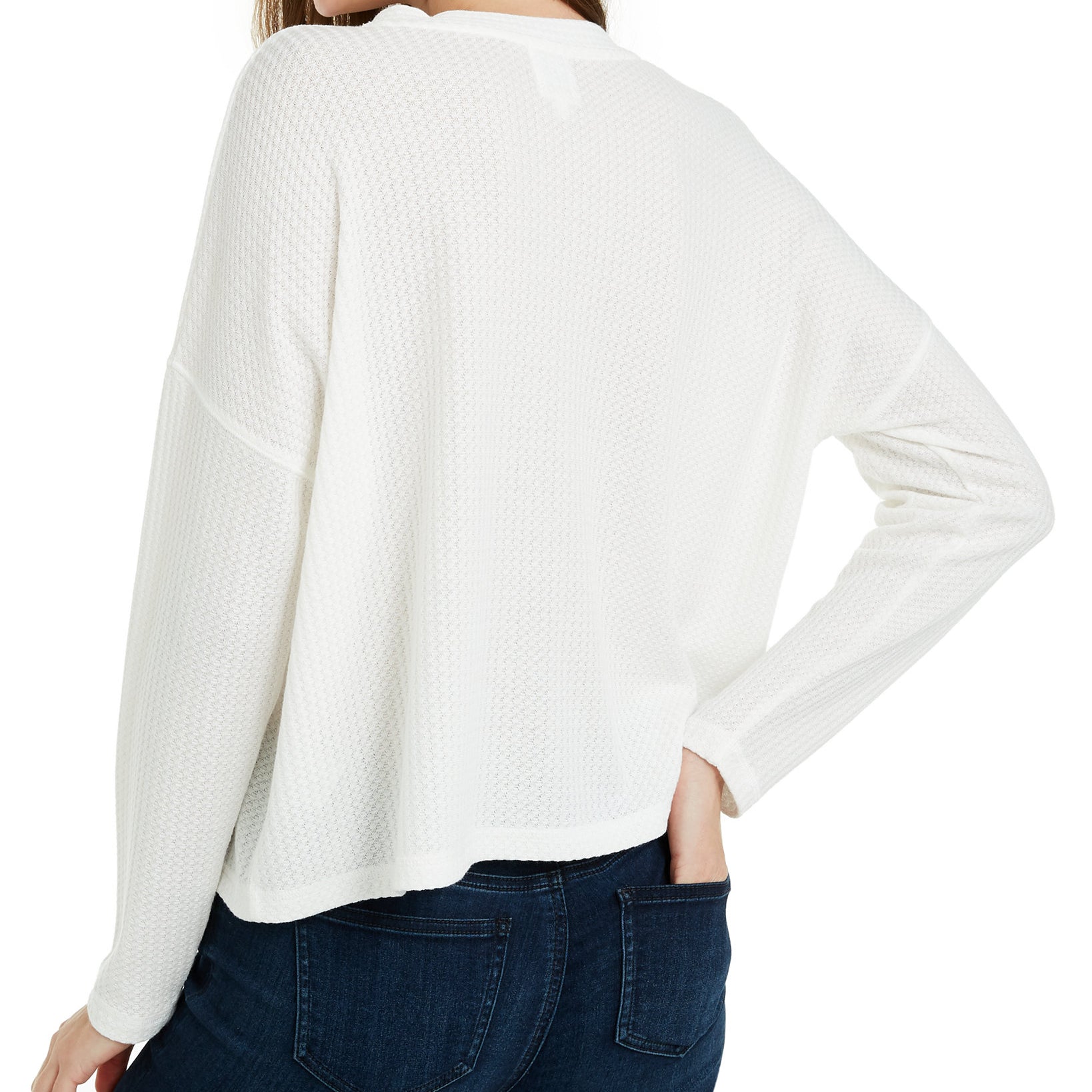 Hippie Rose Women Oversized Waffle Knit Cardigan
