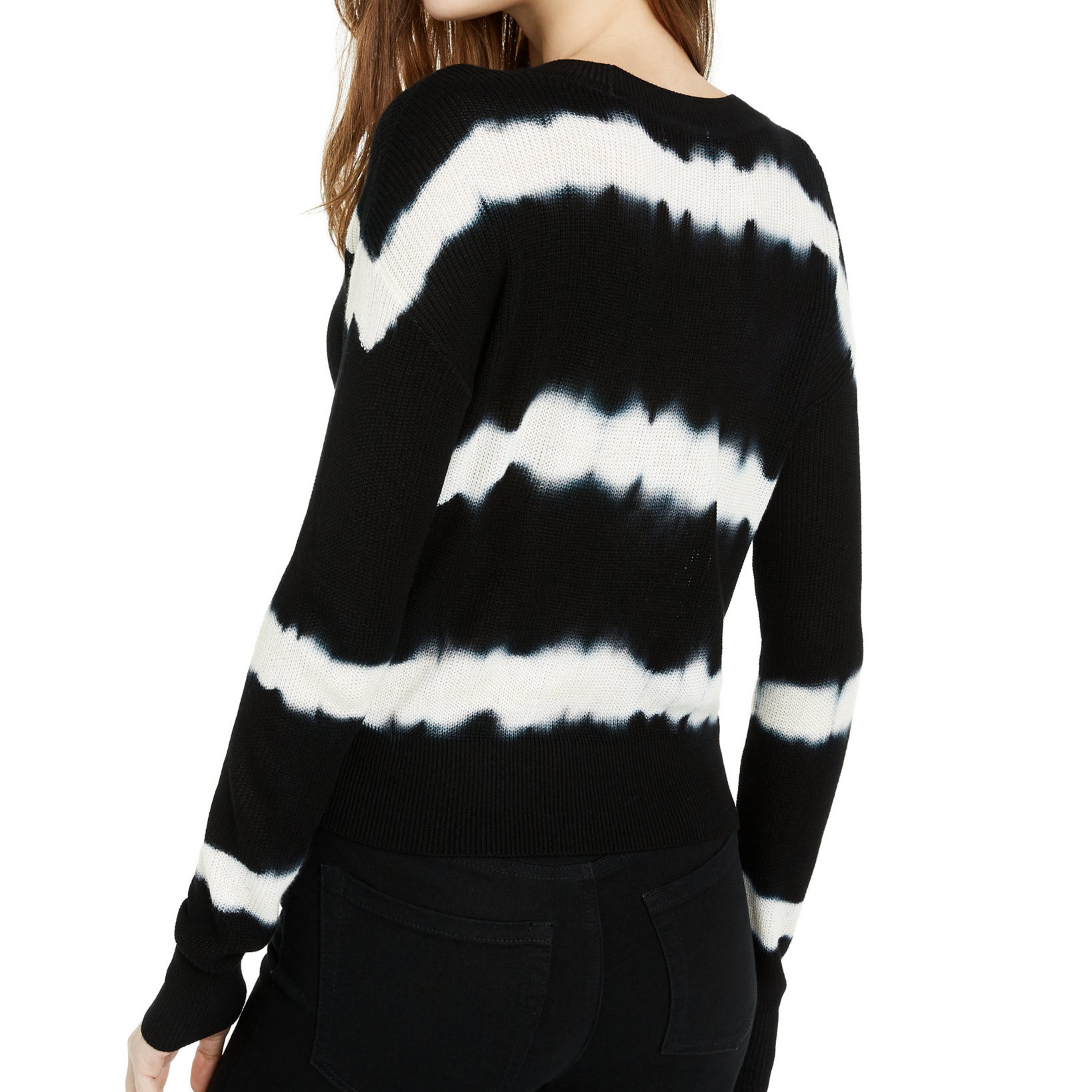 Crave Fame Women Tie Dyed Crew Neck Sweater