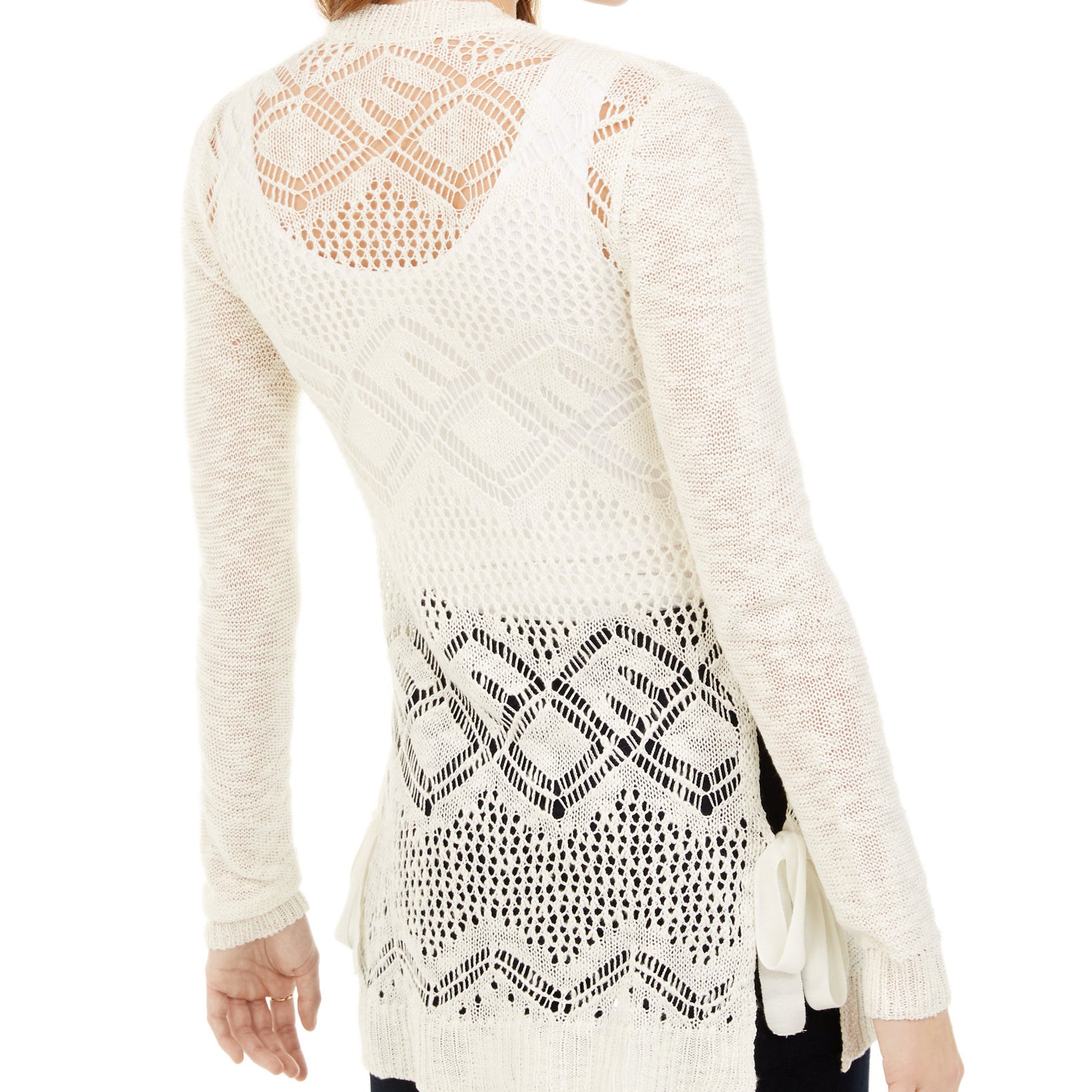 Hooked Up by IOT Women Side Tie Cardigan