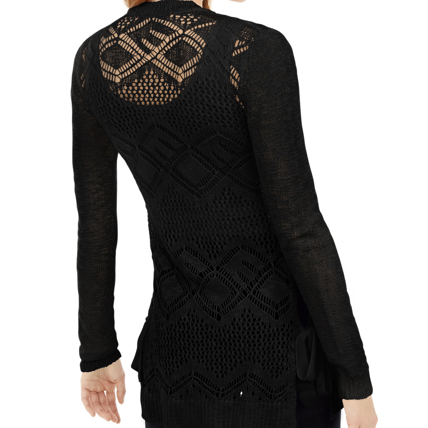 Hooked Up by IOT Women Side Tie Cardigan
