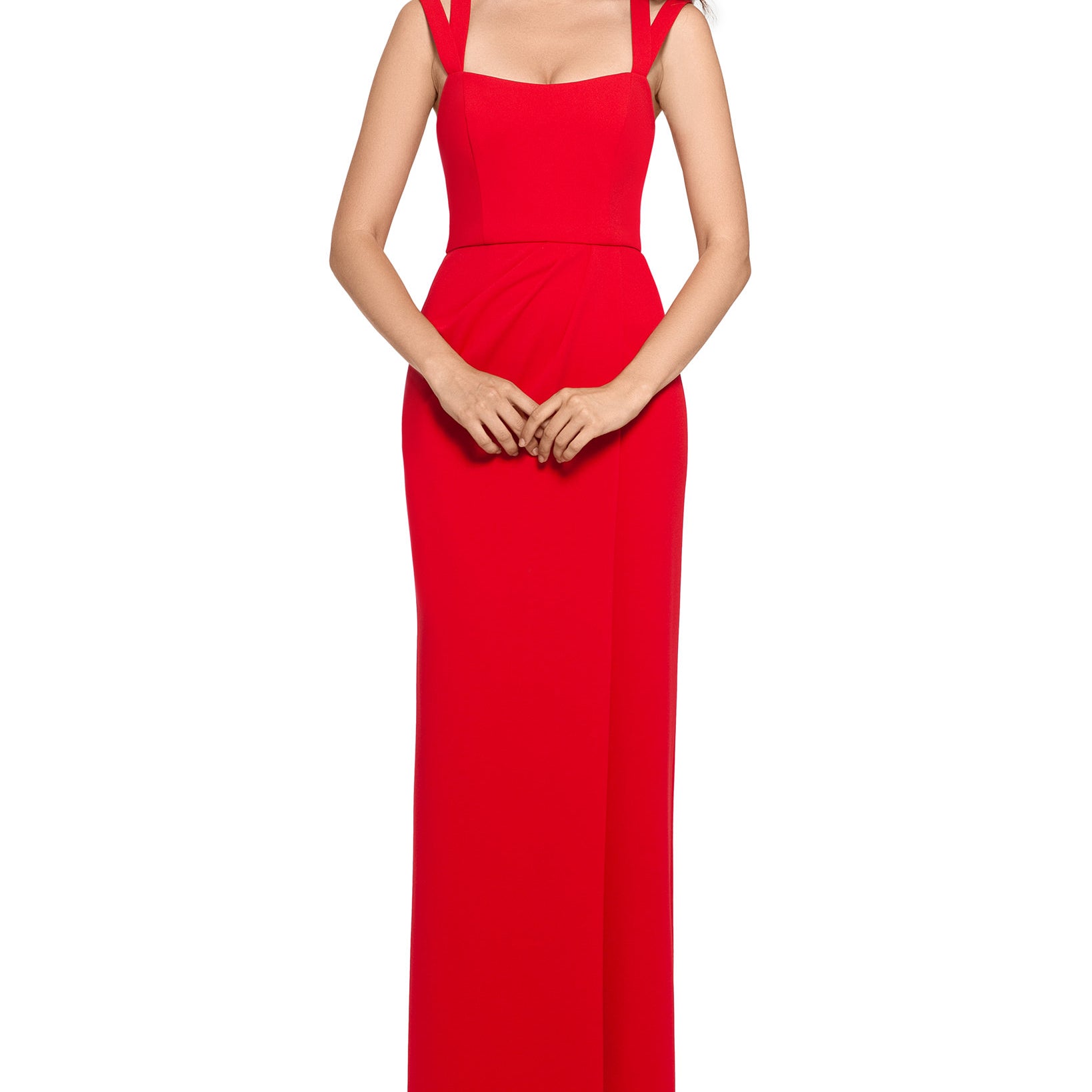 XSCAPE Women Double Strap Gown Red