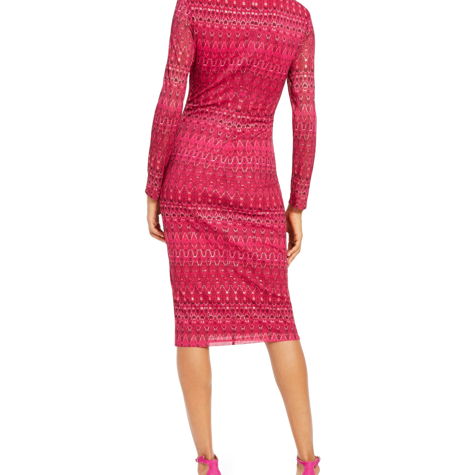 INC International Concepts Women Geometric Print Midi Sheath Dress