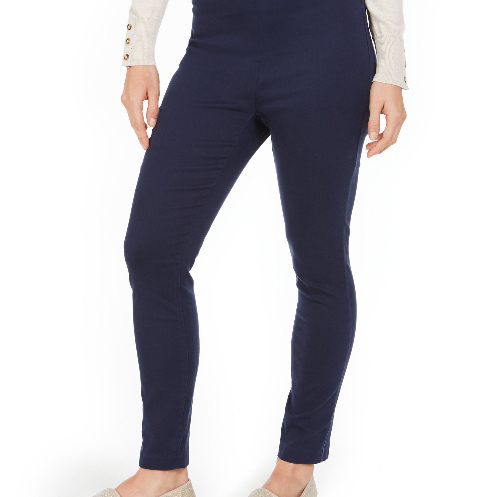 Charter Club Women Petite Chelsea Stretch Twill Cropped Pants Intrepid Blue