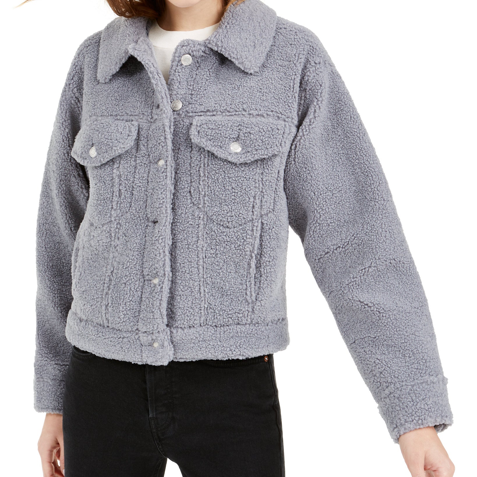OAT Women Faux Sherpa Trucker Jacket