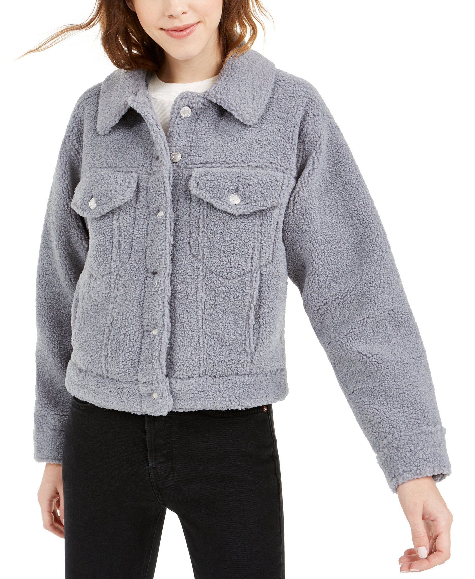 OAT Women Faux Sherpa Trucker Jacket