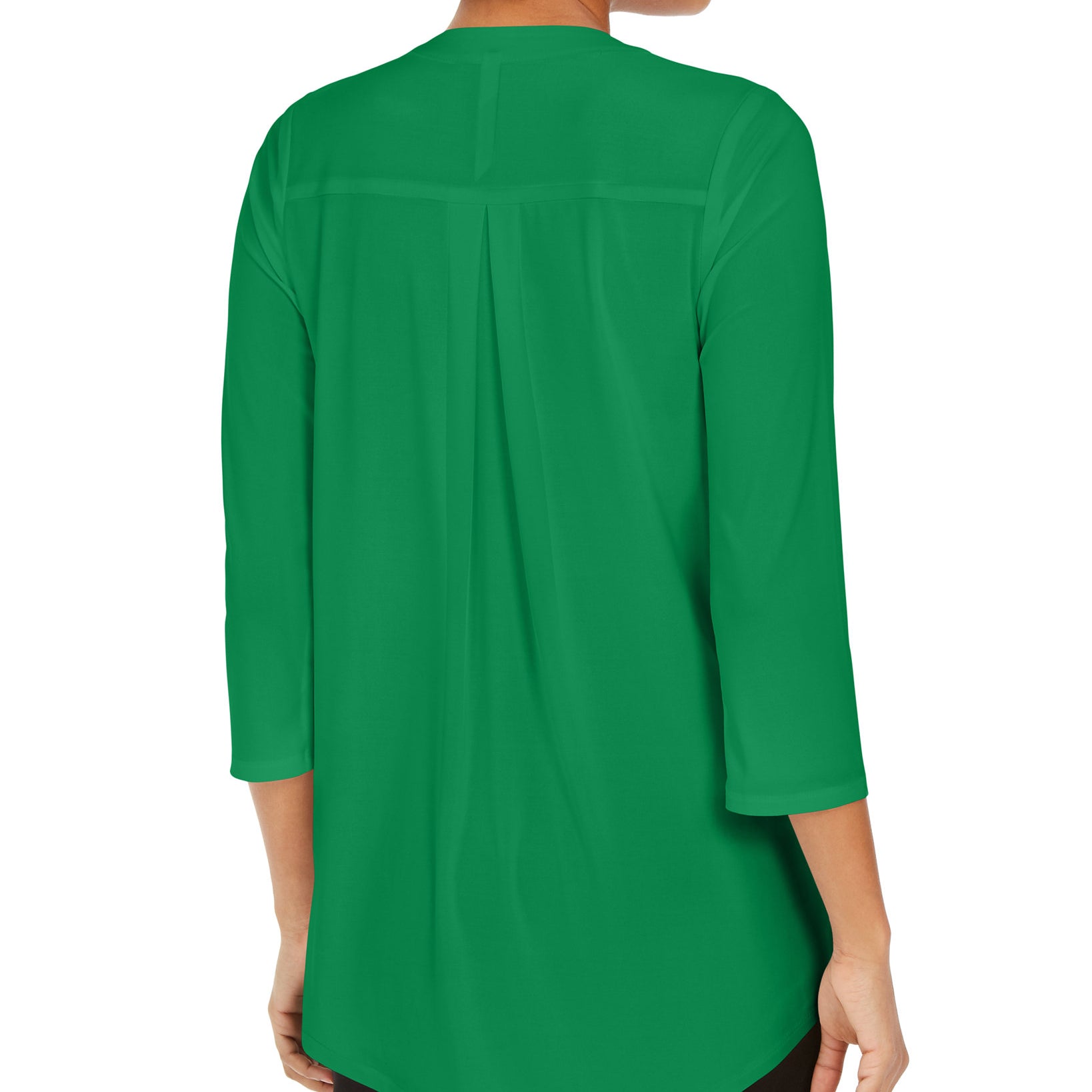NY Collection Women Petite Beaded Trim Top