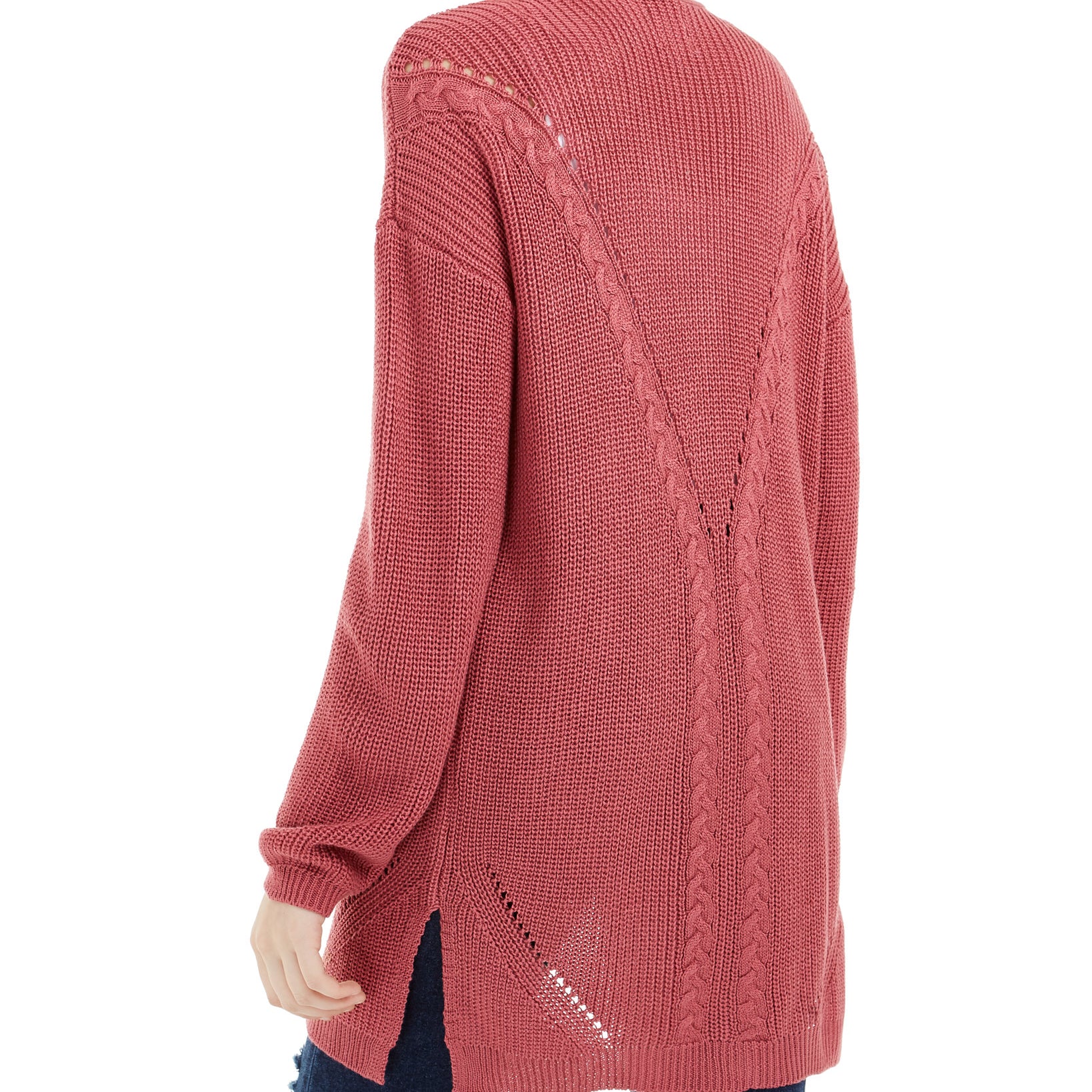 Hippie Rose Women Back Detail Long Cardigan