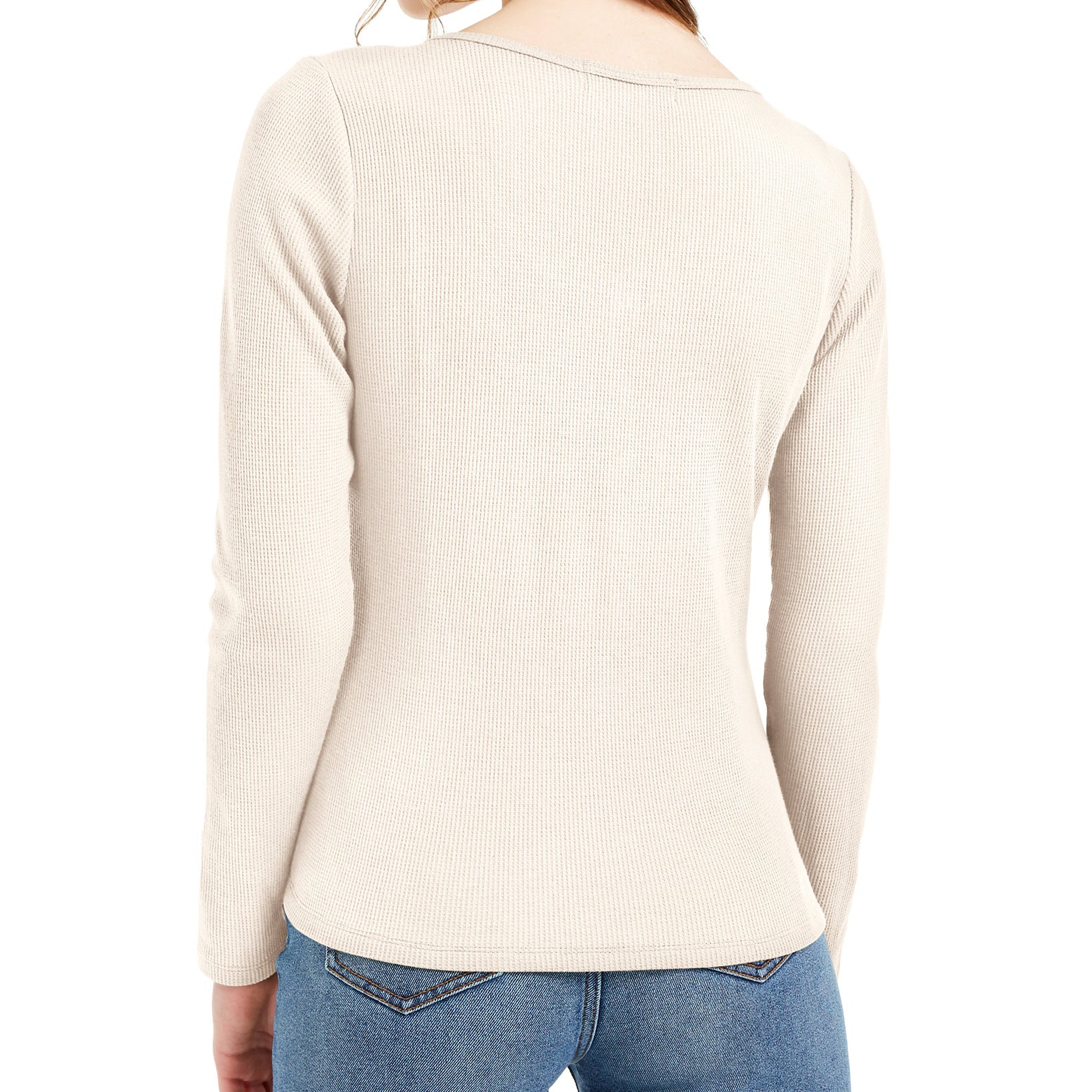 Ultra Flirt Women Tie Hem Thermal Top
