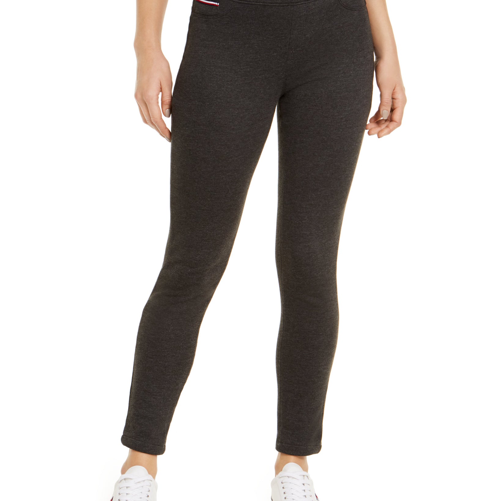 Tommy Hilfiger Women Fleece Pull On Pants Charcoal Heather