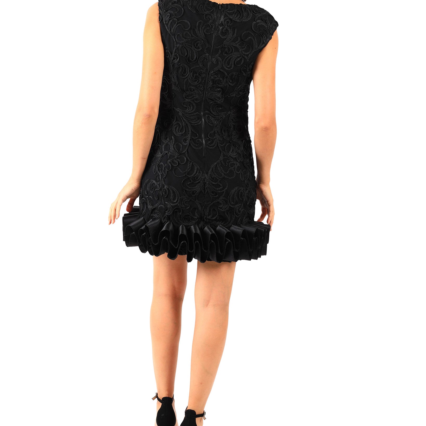 Donna Ricco Women V Neck Cupcake Dress