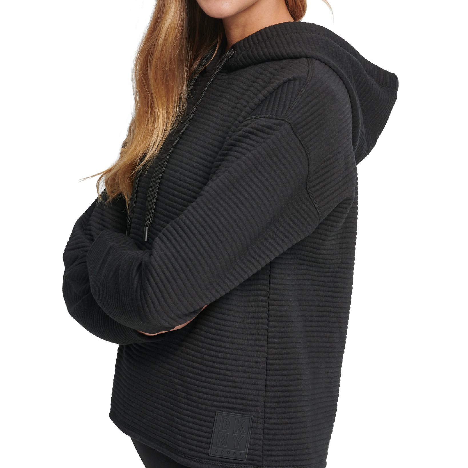 DKNY Women Sport Ottoman Knit Hoodie