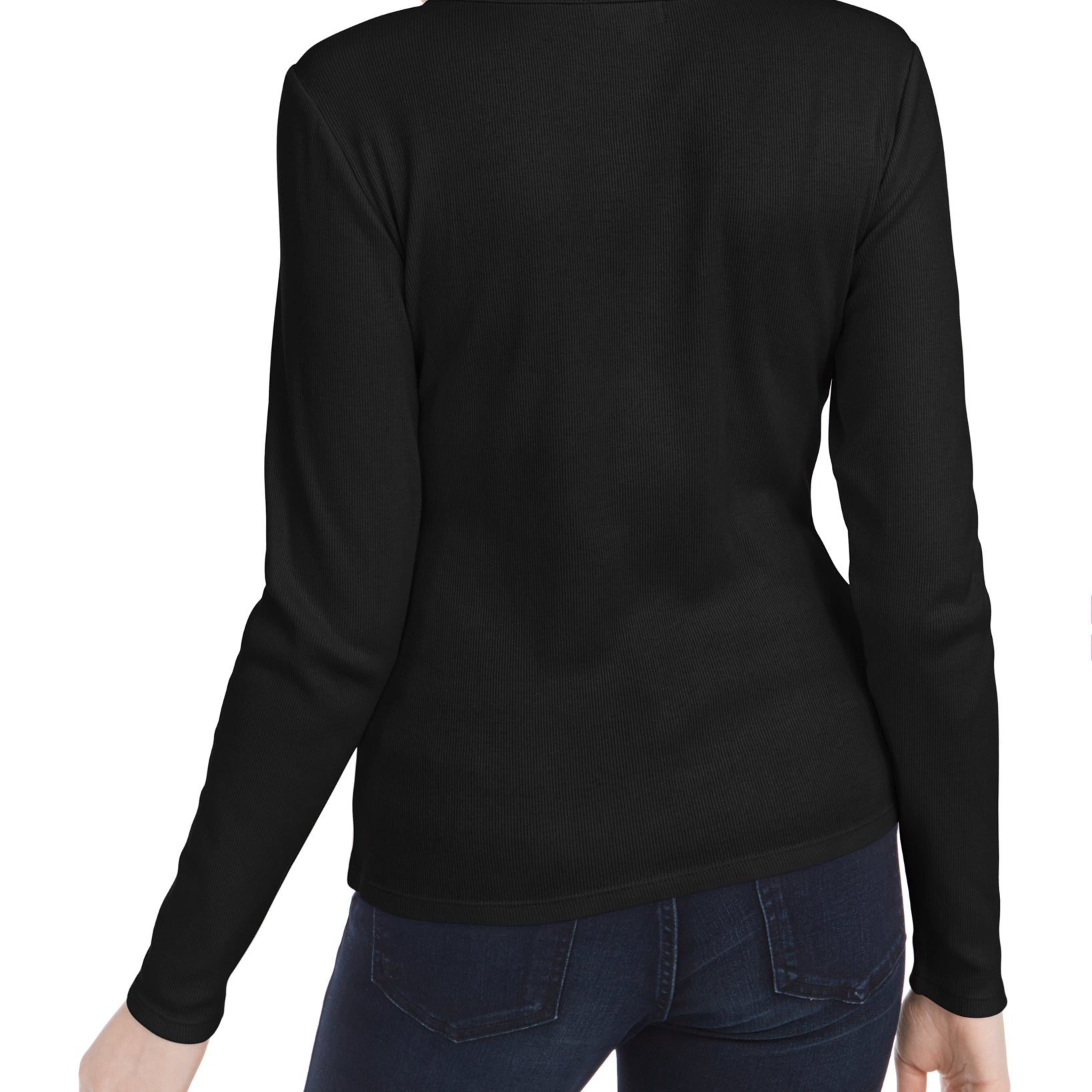 Ultra Flirt Women Scallop Edge Henley