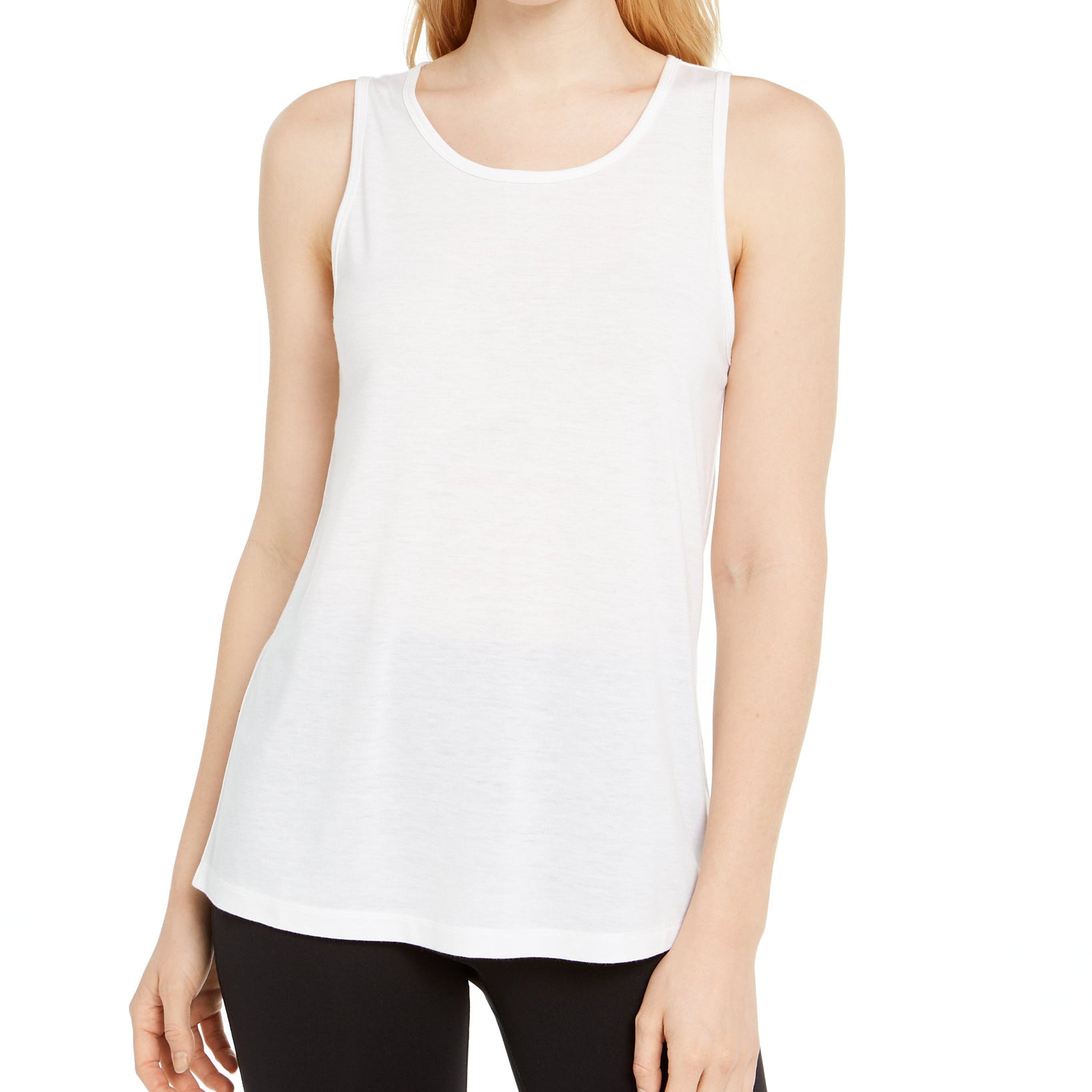 Ideology Women Mesh Back Tank Top Bright White