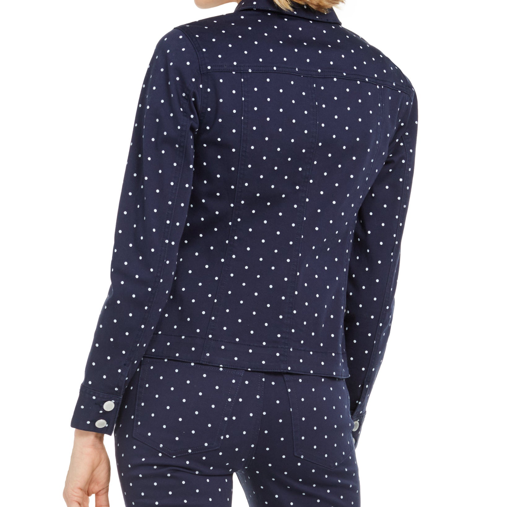 Charter Club Women Petite Printed Denim Jacket