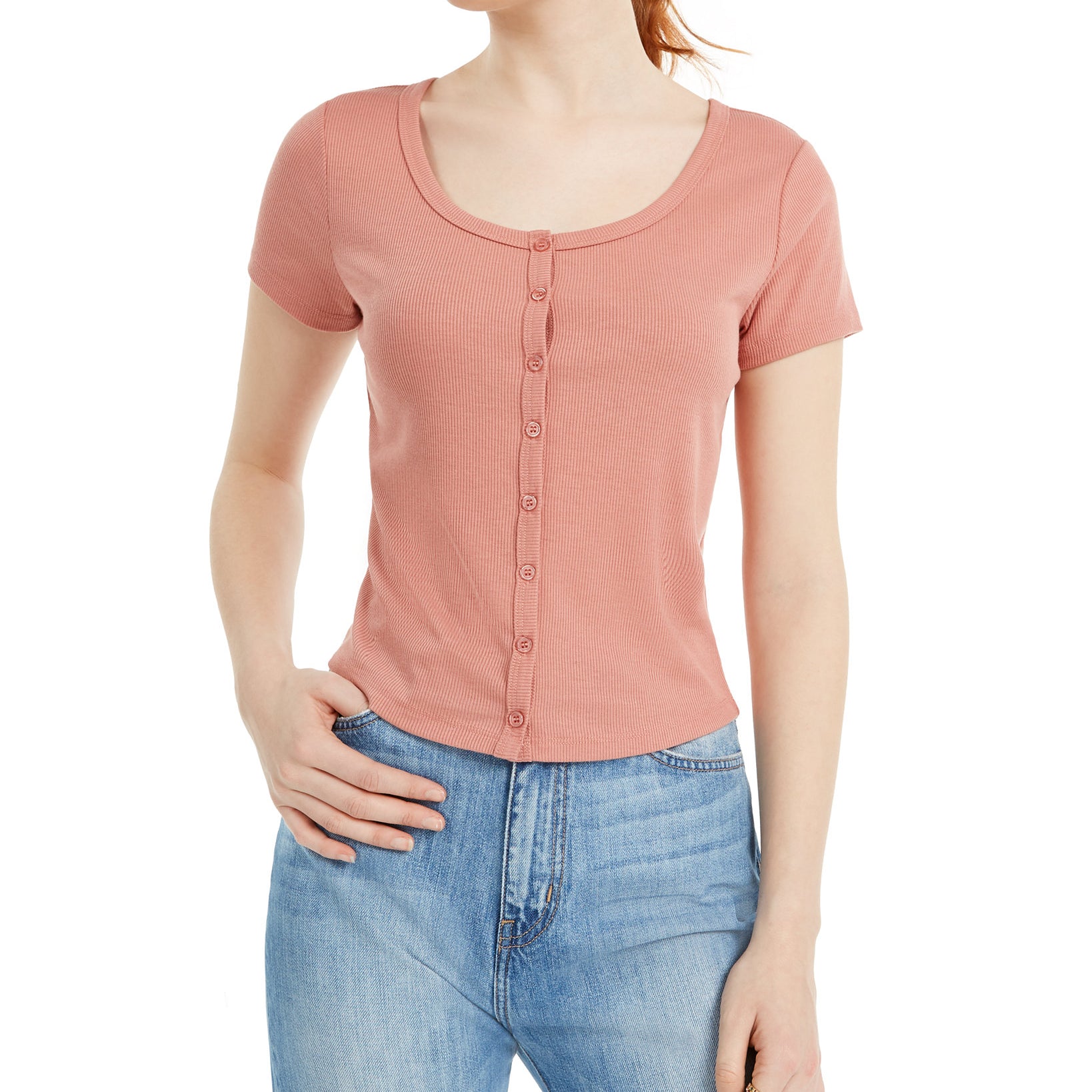 Hippie Rose Women Button Front Top Cactus Rose