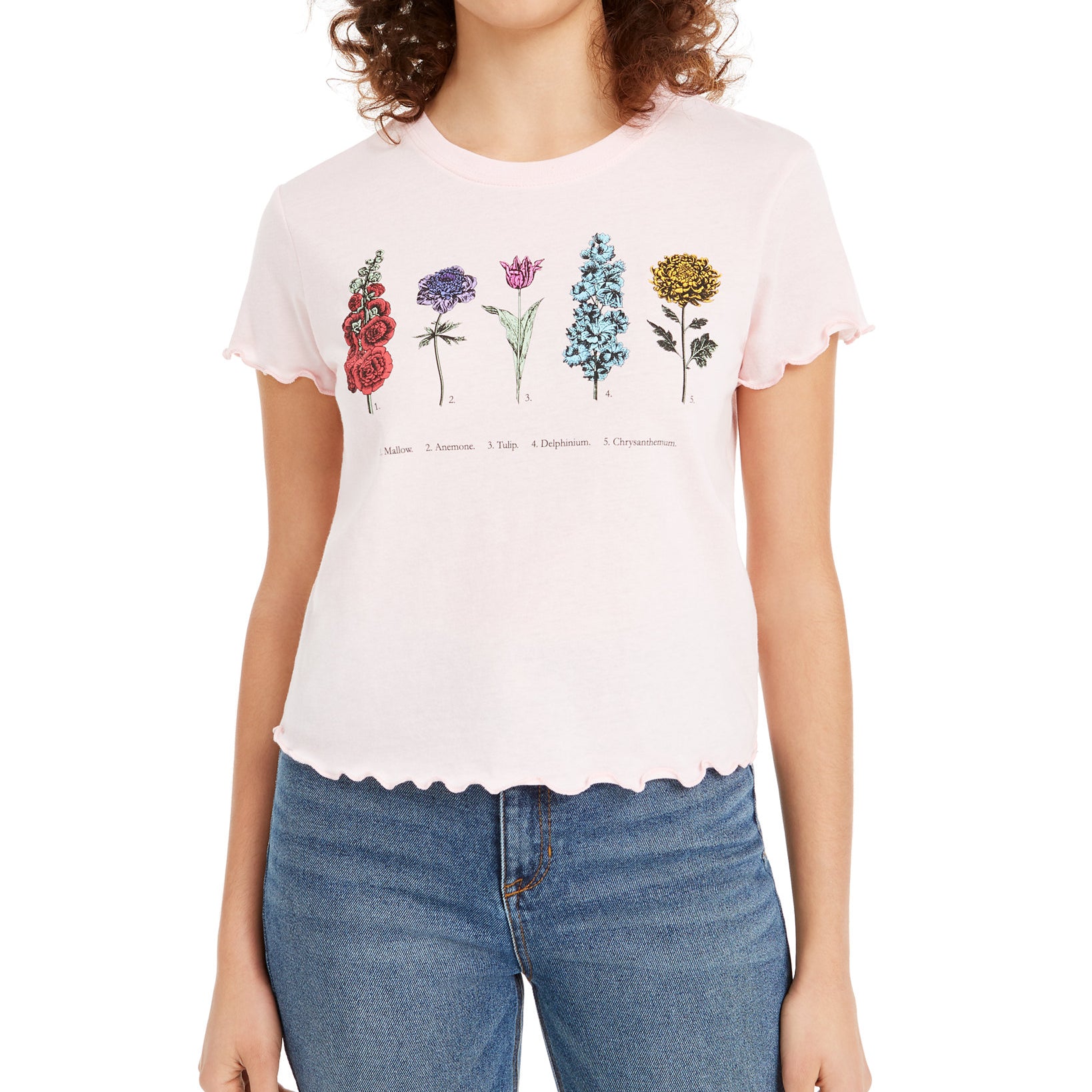 Love Tribe Women Botanical Graphic T Shirt Blushing Bride