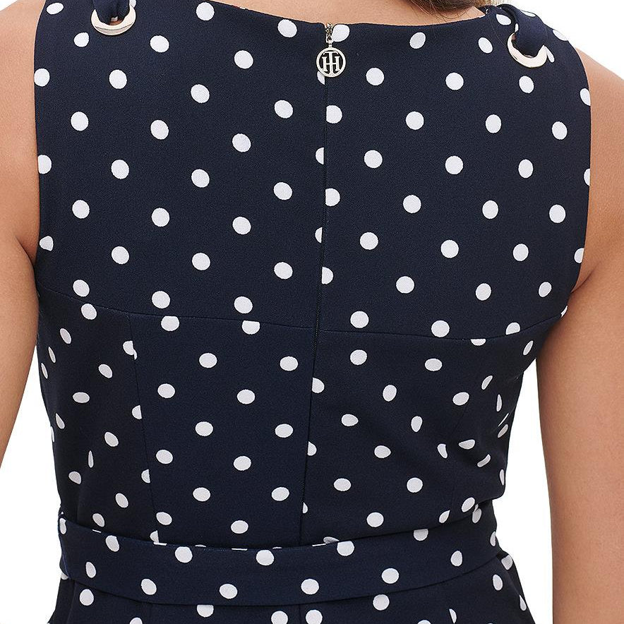 Tommy Hilfiger Women Polka Dot Tie Waist Jumpsuit