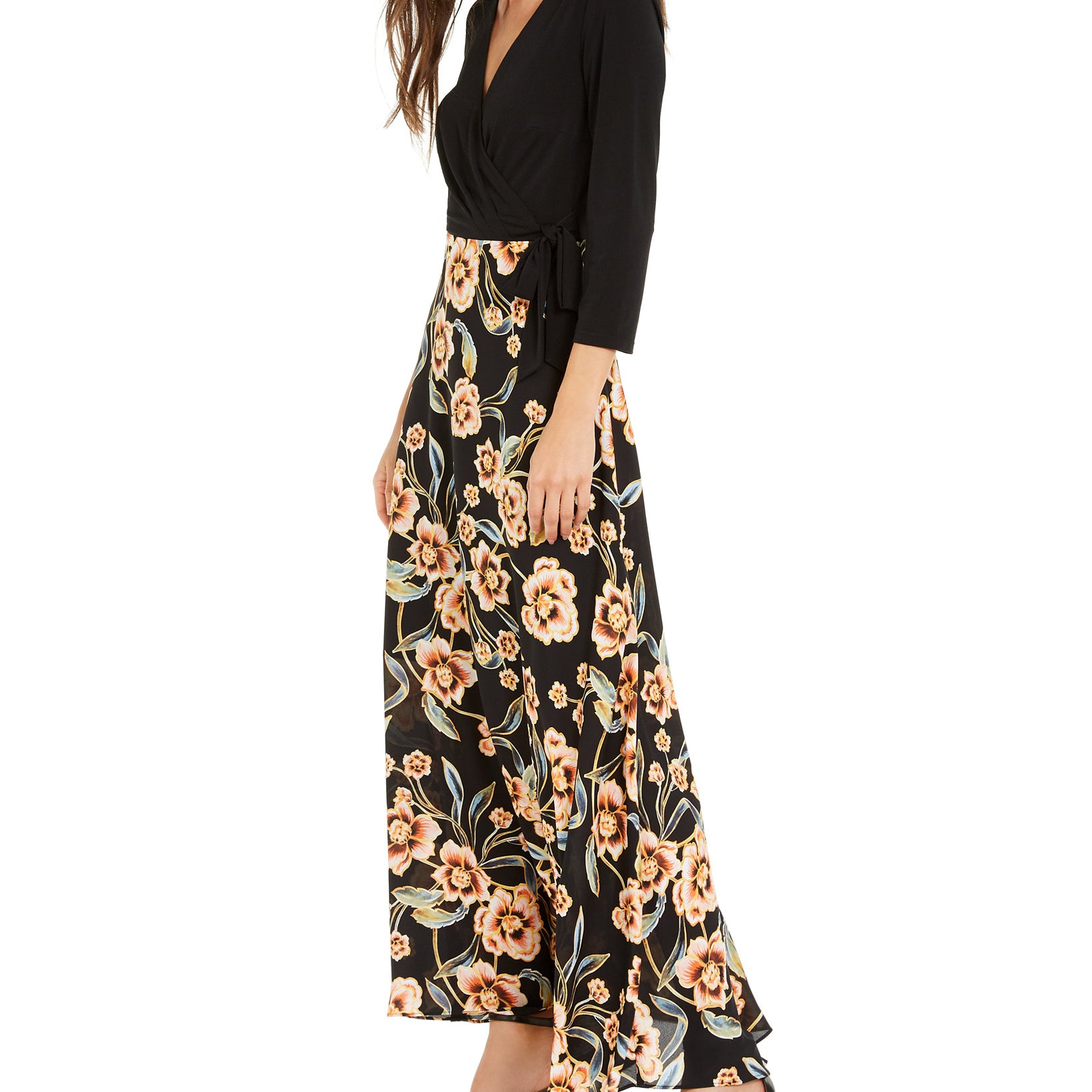 INC International Concepts Women Tie Side Printed Skirt Dress