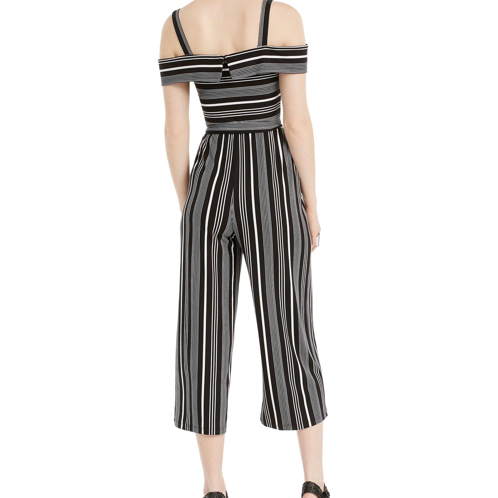 BCX Women Striped Off The Shoulder Jumpsuit
