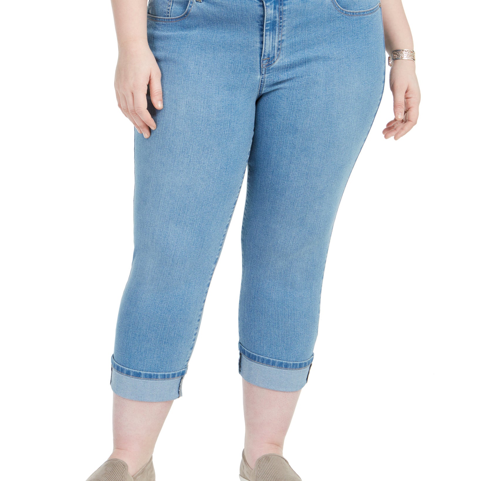 Style & Co Women Plus Cropped Skinny Jeans Destiny