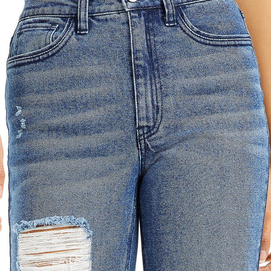Tinseltown Women High Rise Cropped Jeans