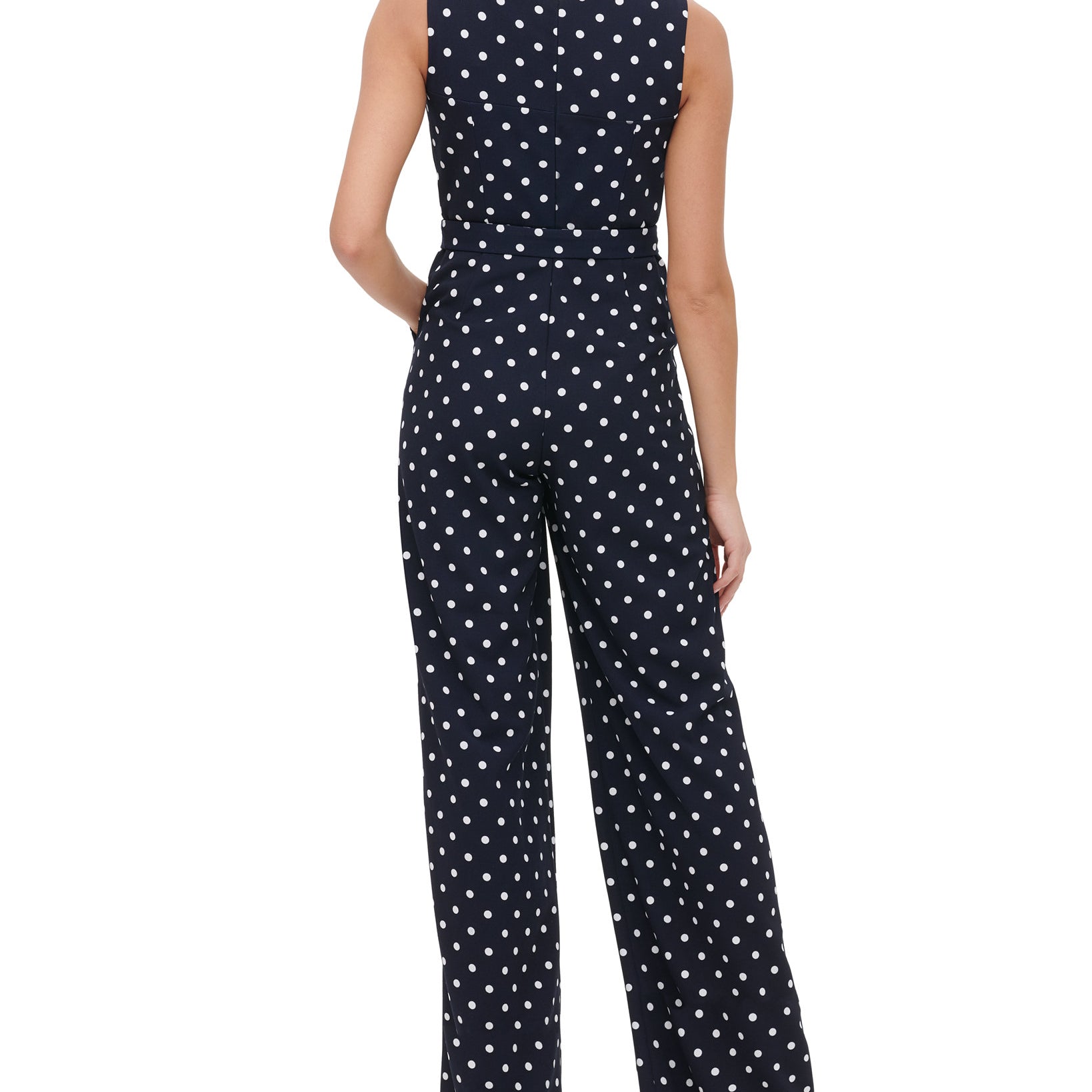 Tommy Hilfiger Women Polka Dot Tie Waist Jumpsuit