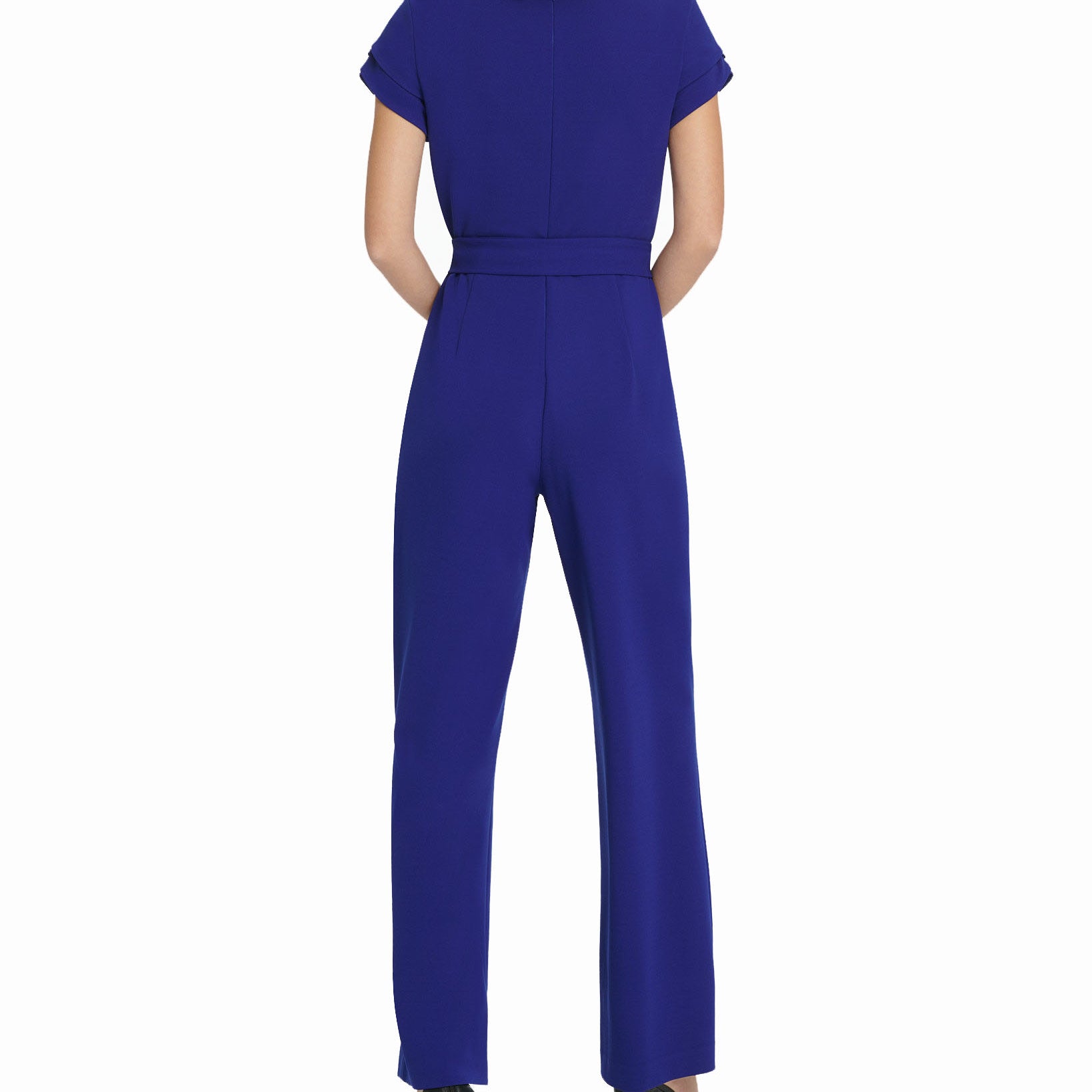 DKNY Women Triple Layer Sleeve Surplice Jumpsuit