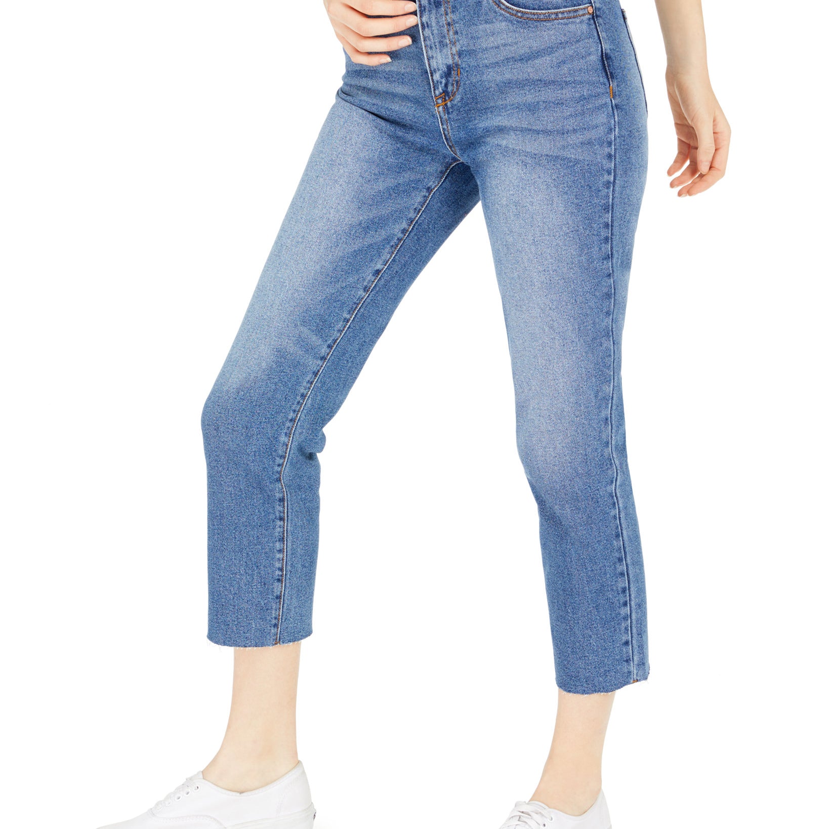 Celebrity Pink Womens Cropped Straight Leg Jeans