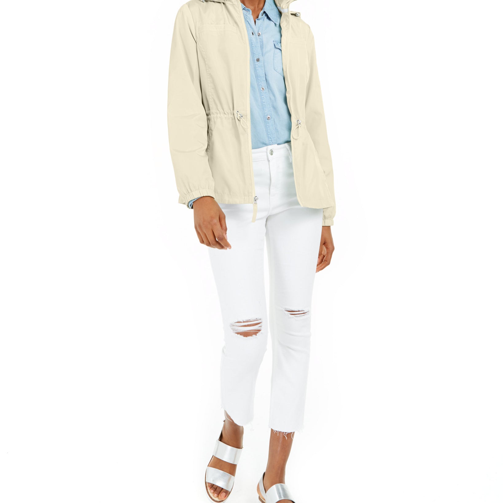 Maralyn & Me Women Drawstring Anorak Jacket