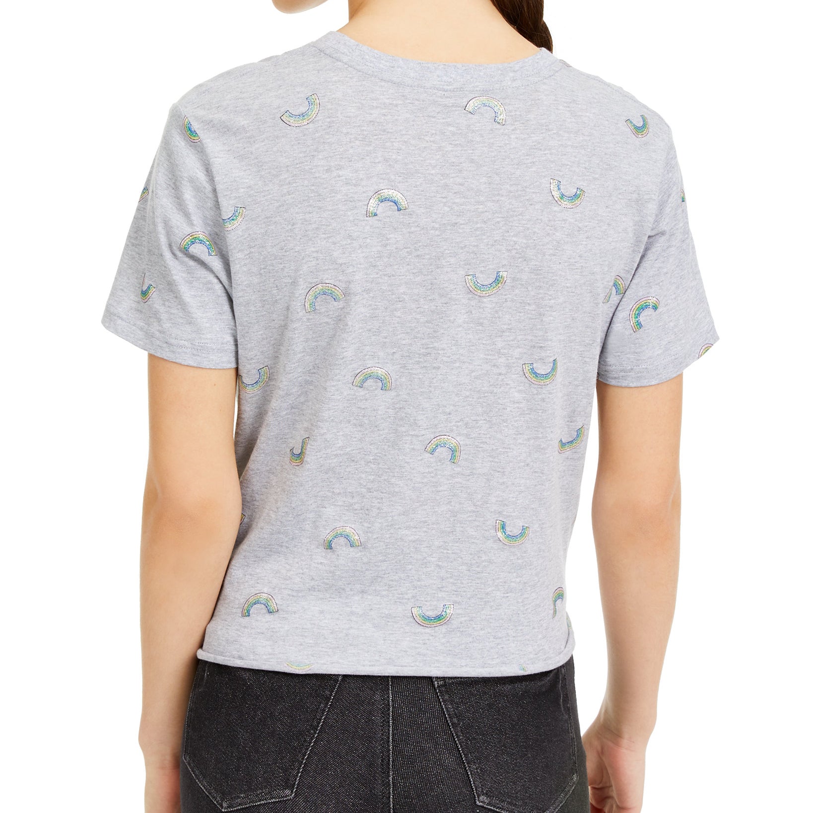 Rebellious One Women Cropped Rainbow T Shirt