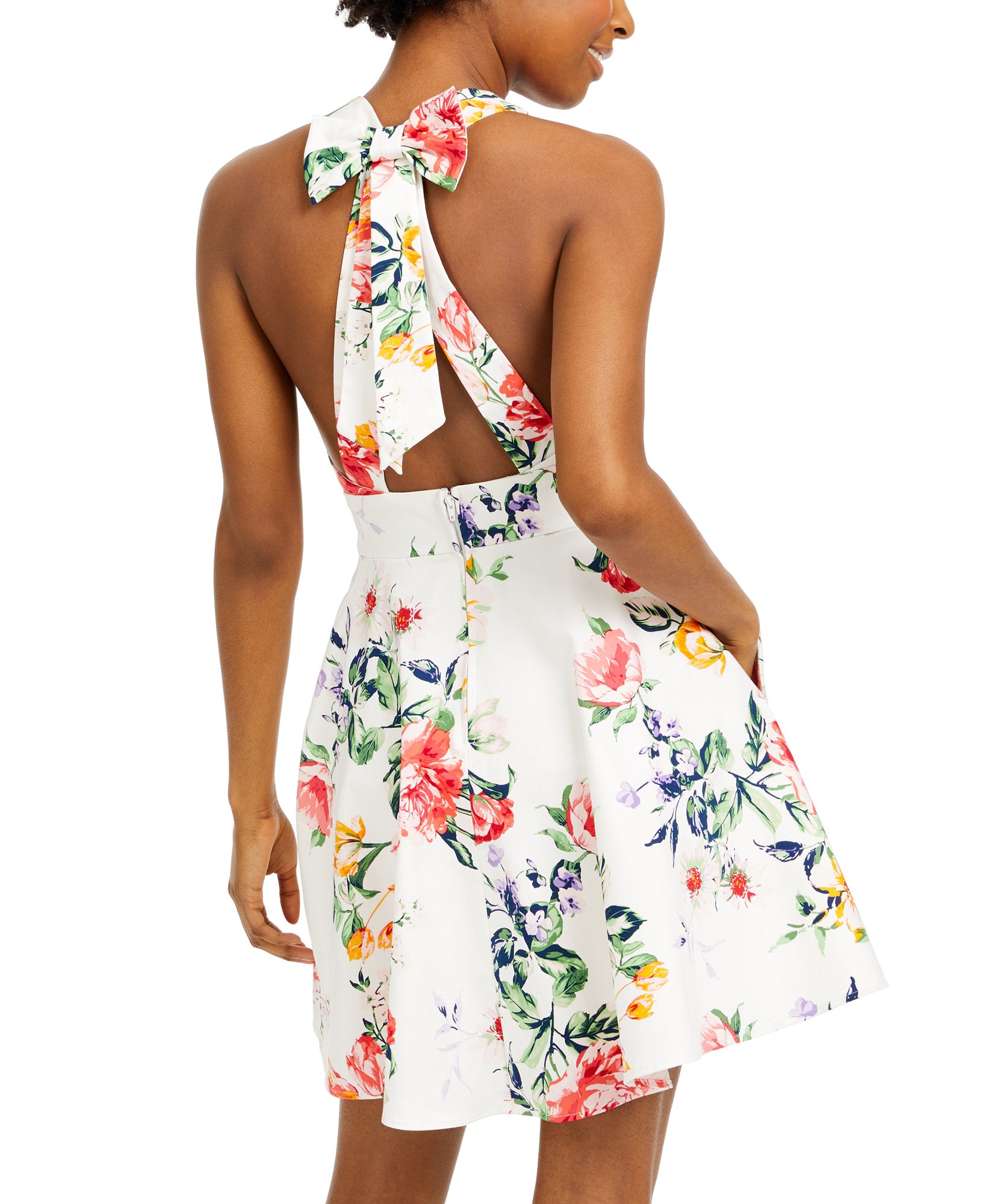 City Studios Women Bow Back Fit & Flare Dress