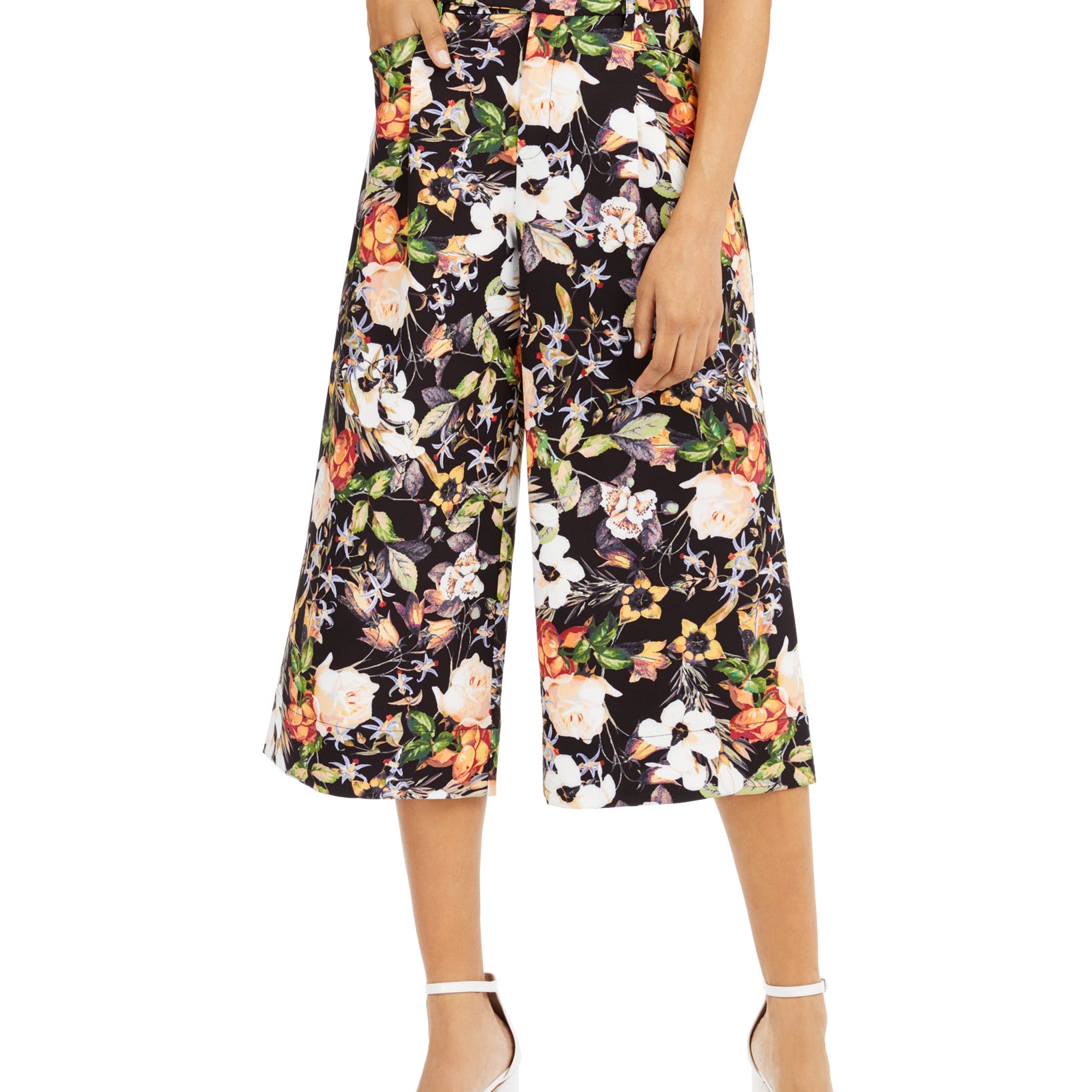 INC International Concepts Women Printed Culottes Regal Blossom