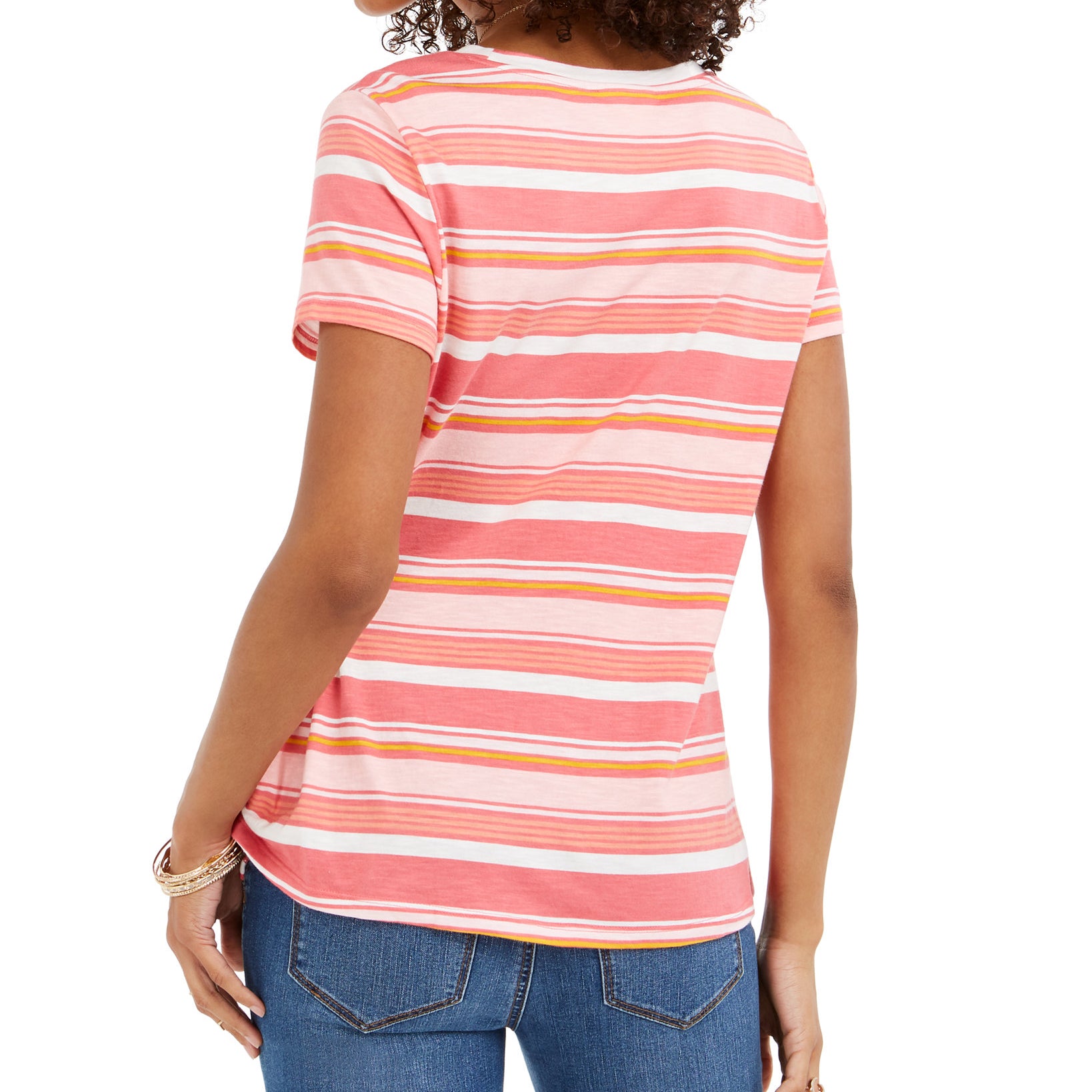 Style & Co Women Striped Tie Side Top